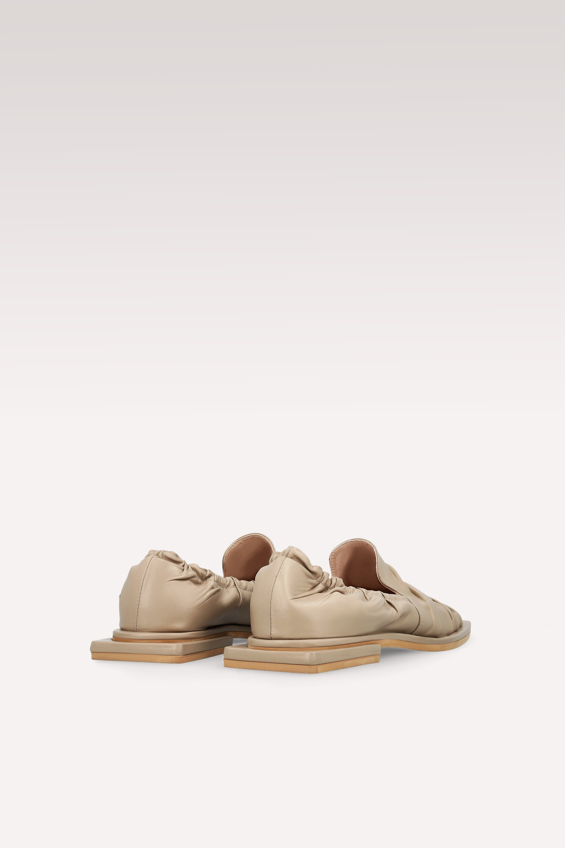 GETA TAUPE LEATHER LOAFERS