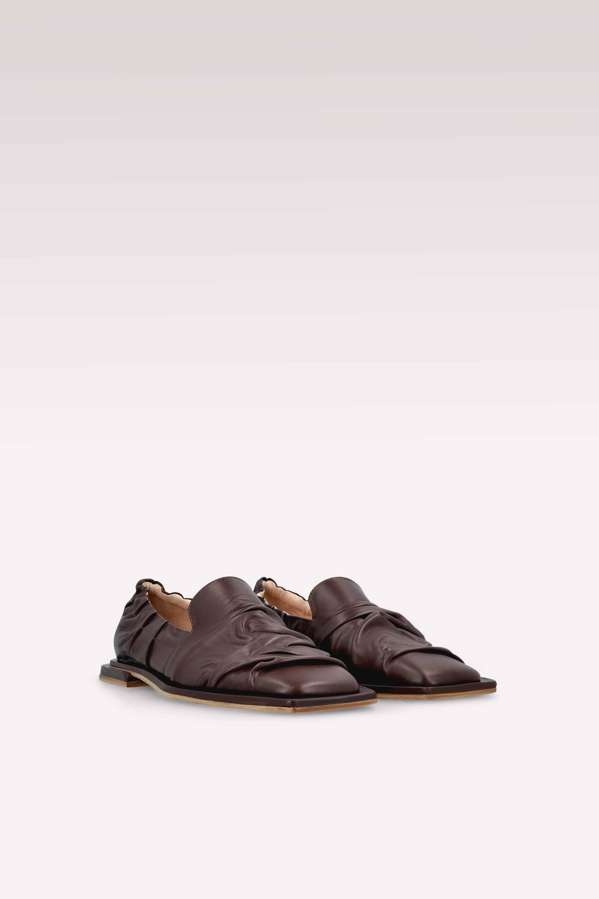 GETA CHOCOLATE BROWN LEATHER LOAFERS