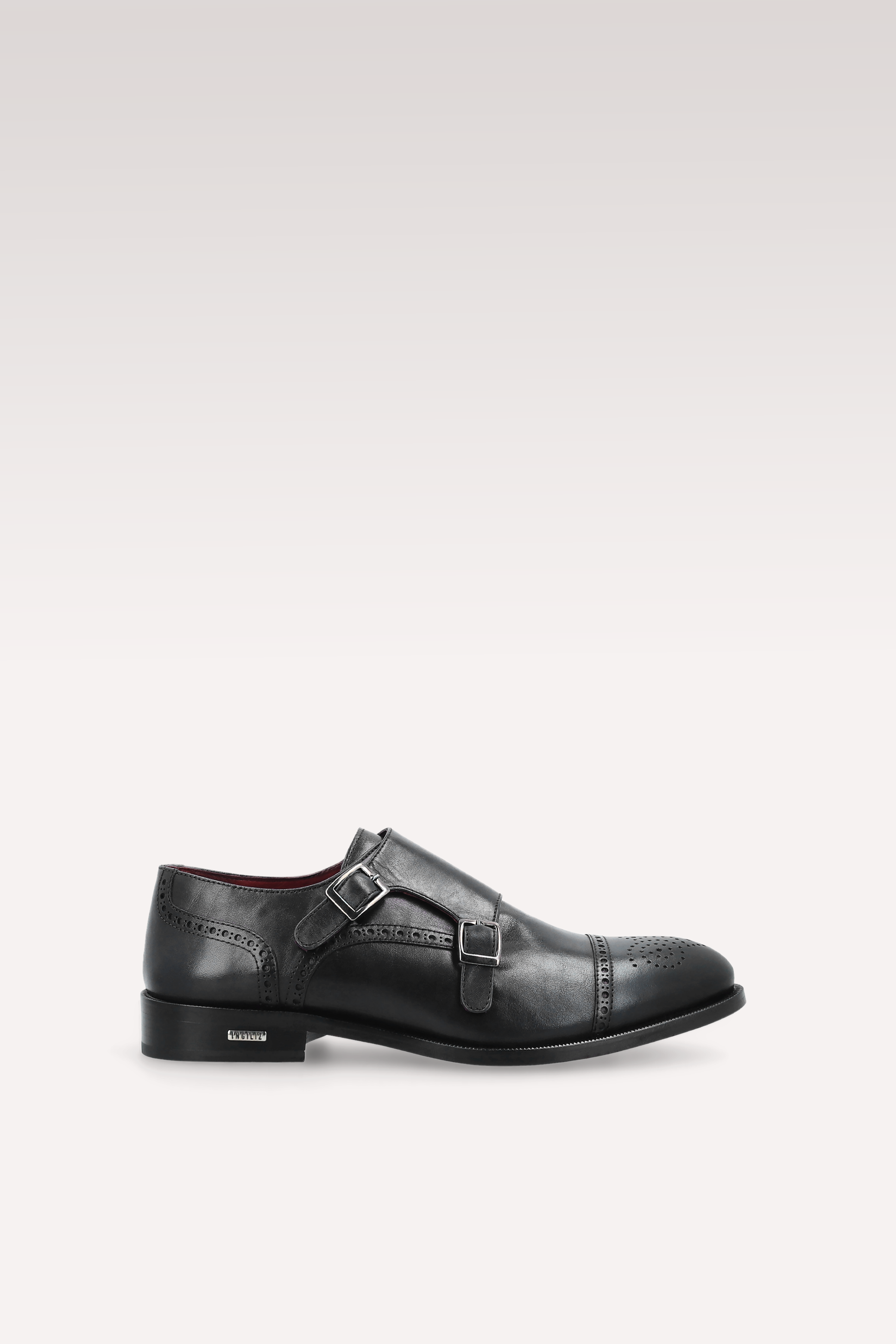 Scarpe con cinturino alla caviglia in pelle nera TRENTO 01