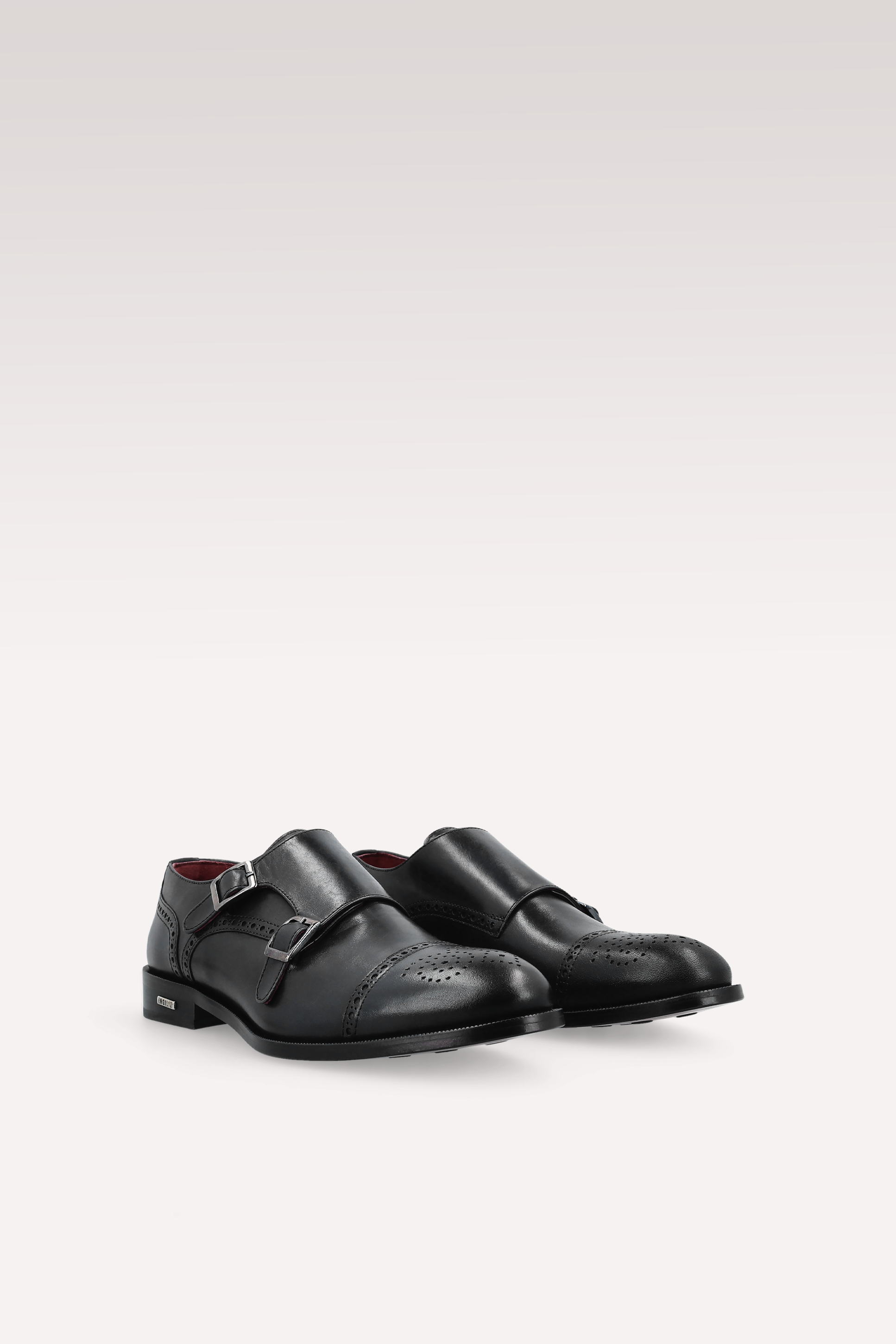Scarpe con cinturino alla caviglia in pelle nera TRENTO 01