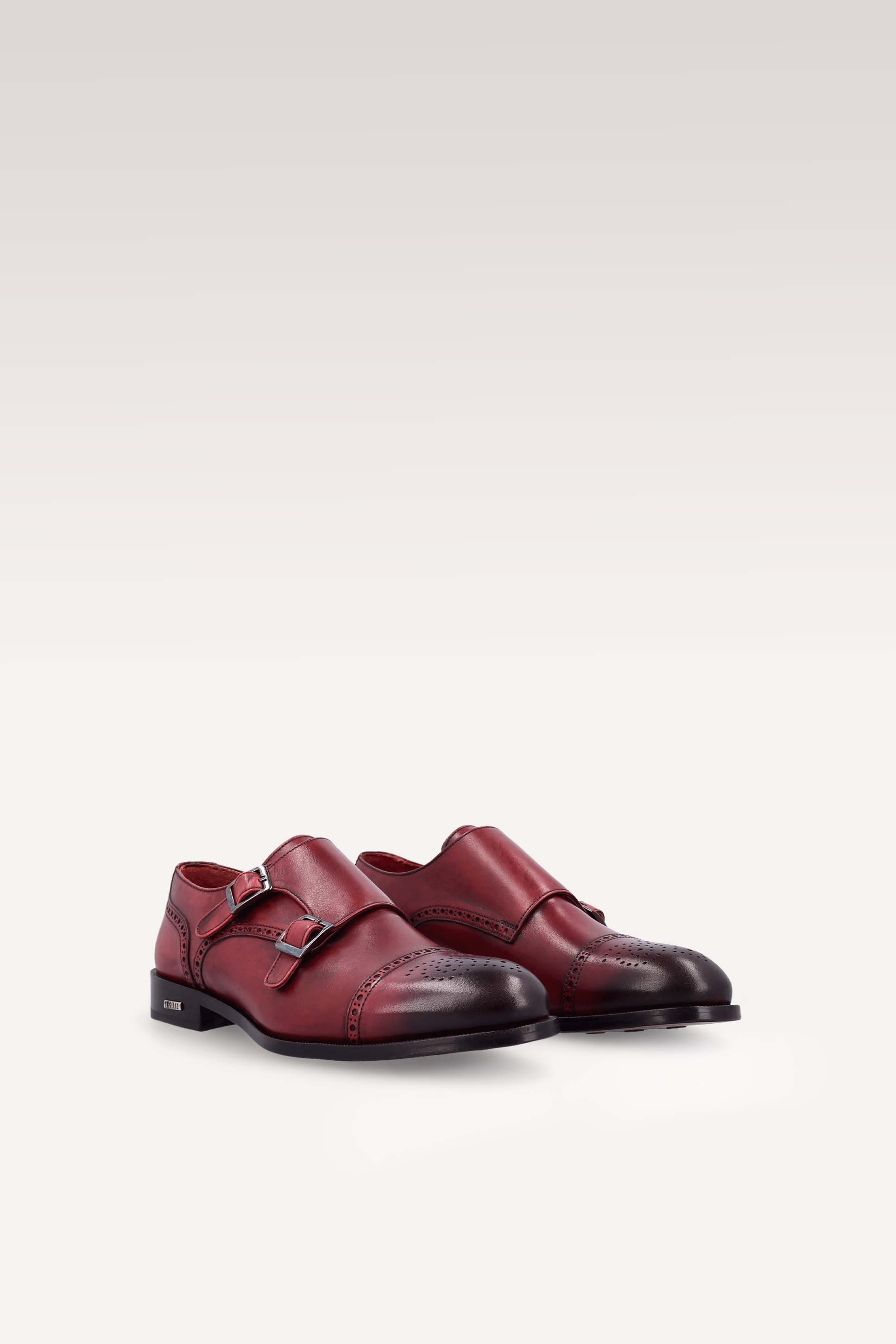 Scarpe con cinturino alla caviglia in pelle bordeaux TRENTO 01