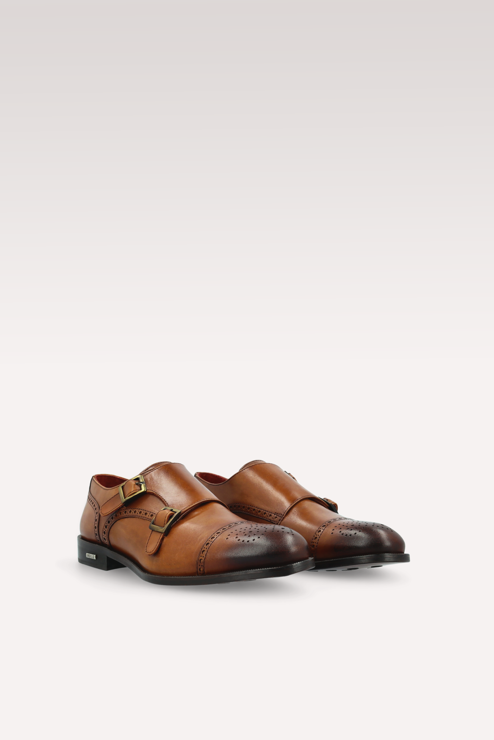 Scarpe con cinturino alla caviglia in pelle marrone TRENTO 01