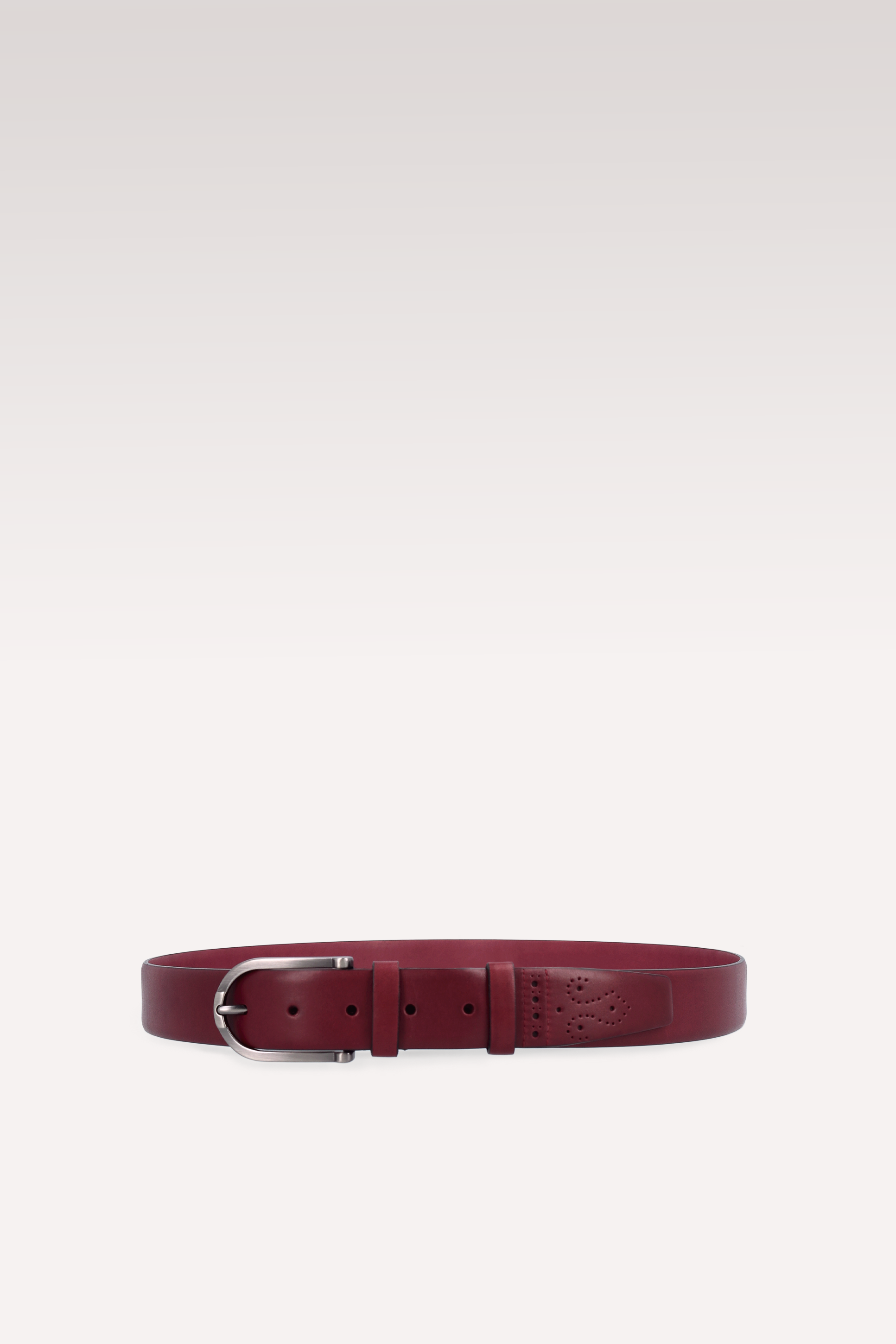 CINTURA IN PELLE DI VITELLO BORDEAUX ALEN