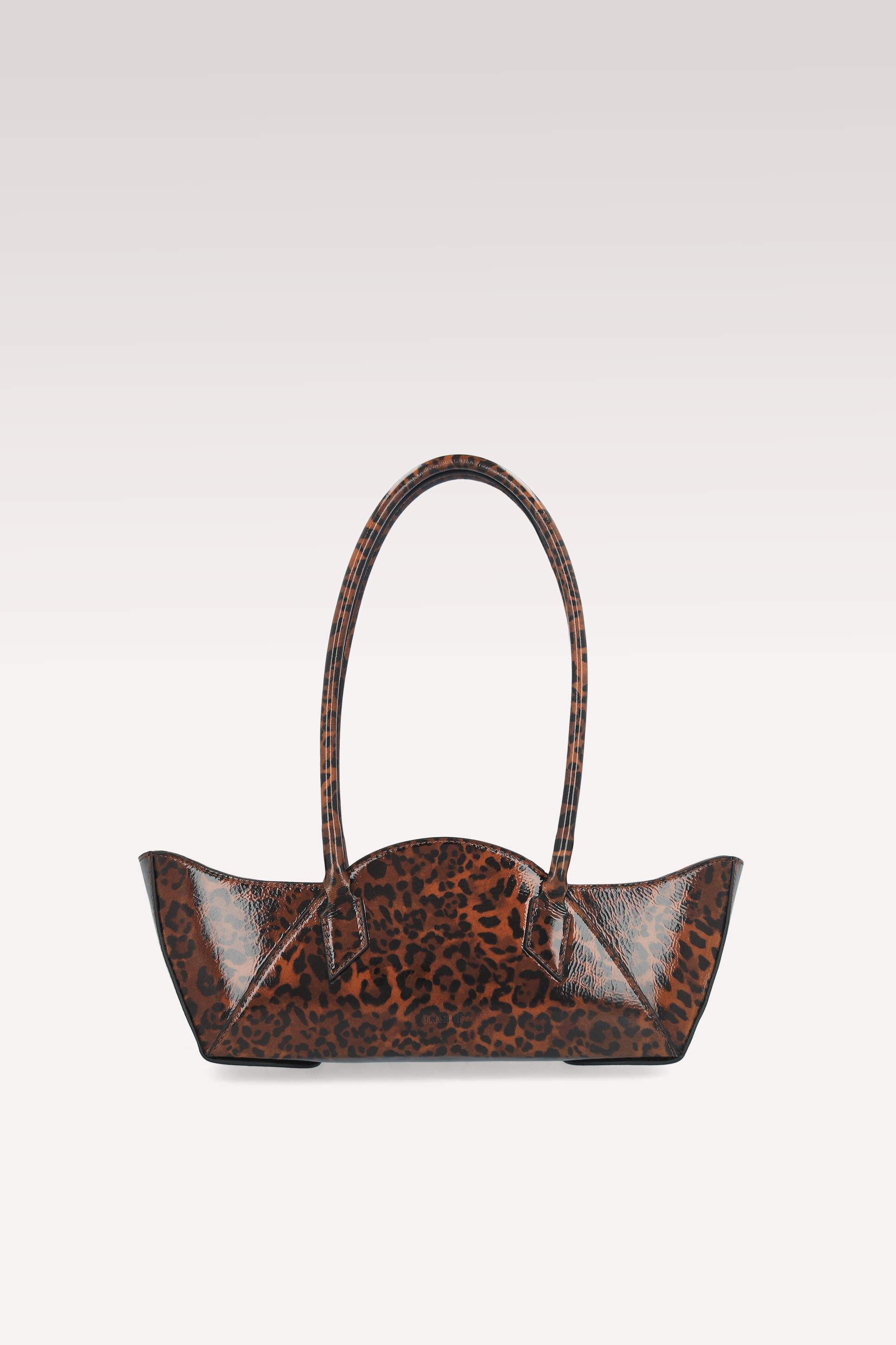 BORSA A TRACOLLA IN PELLE CON STAMPA LEOPARDATA MARRONE DAISY