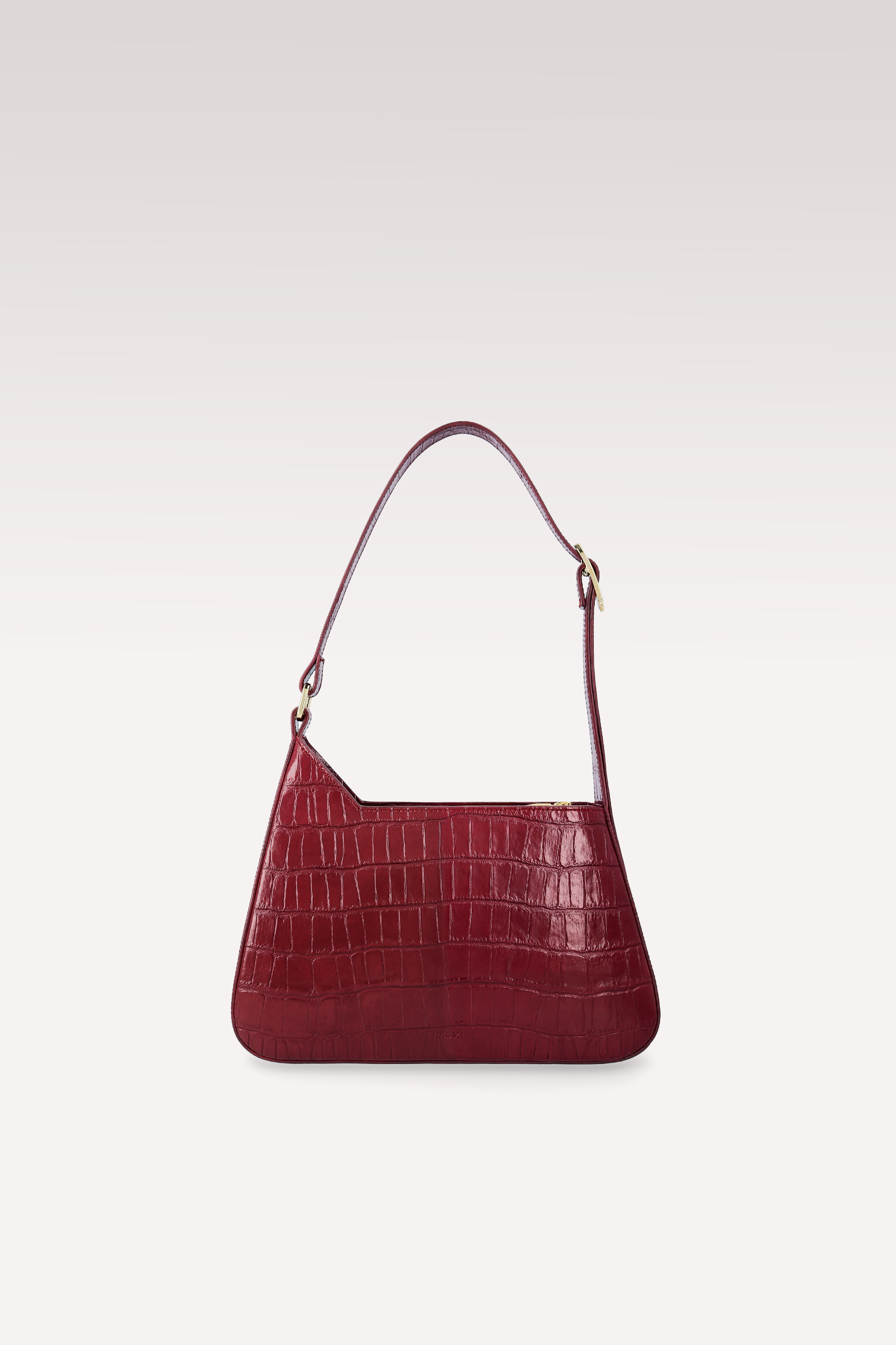 ORCHID CHERRY PATENT LEATHER SLINGBACK PUMPS AND DALIA COCCO EMBOSSED LEATHER SHOULDER BAG