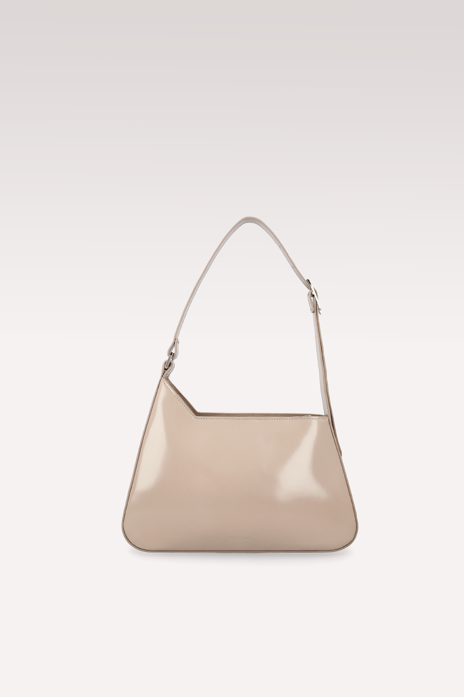 BORSA A TRACOLLA DALIA IN PELLE SEMI VERNICIATA TAUPE
