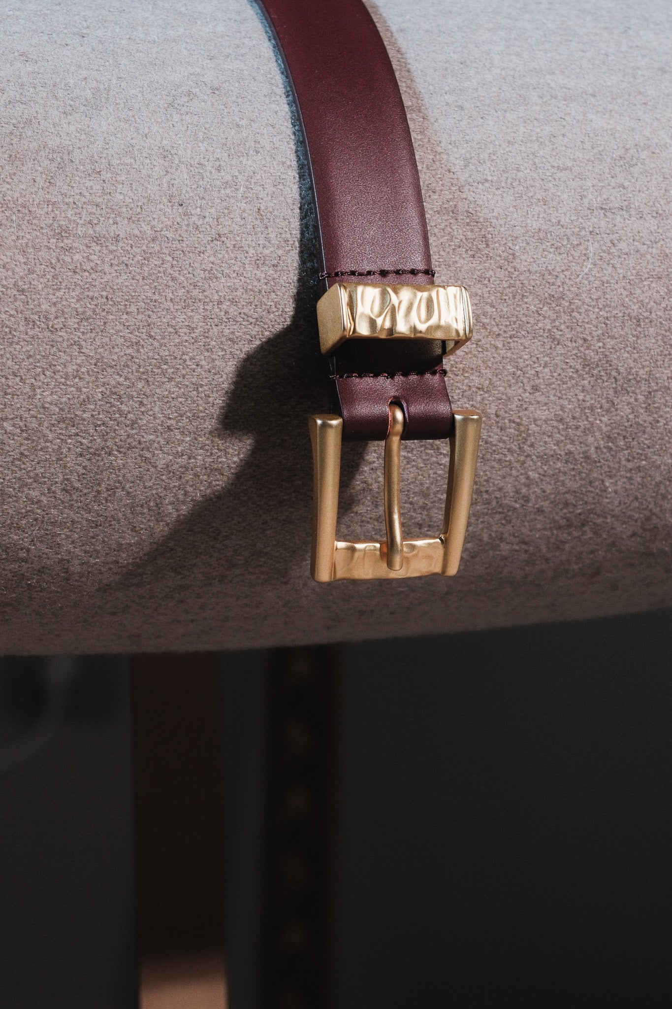 CINTURA KAI 20 MM IN PELLE BORDEAUX