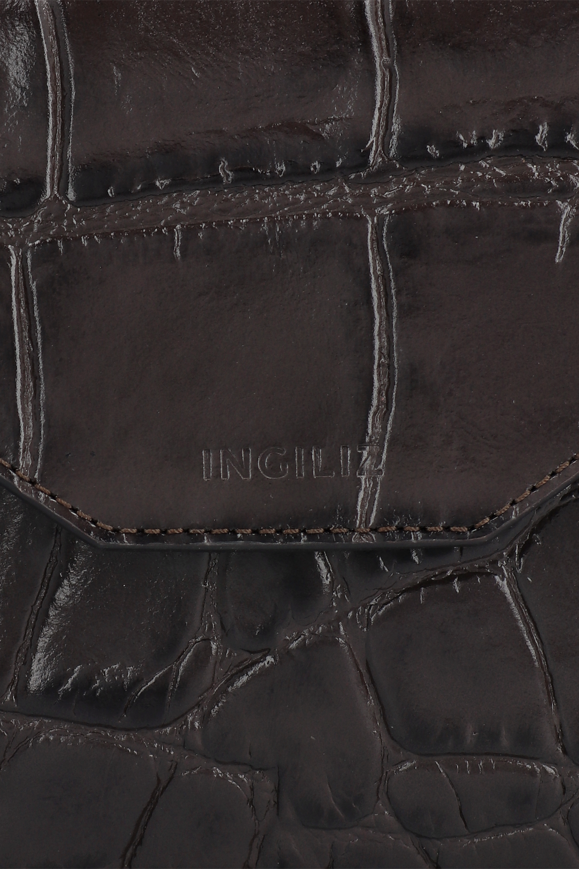MINI BORSA MILLY BROWN IN PELLE STAMPATA COCCO