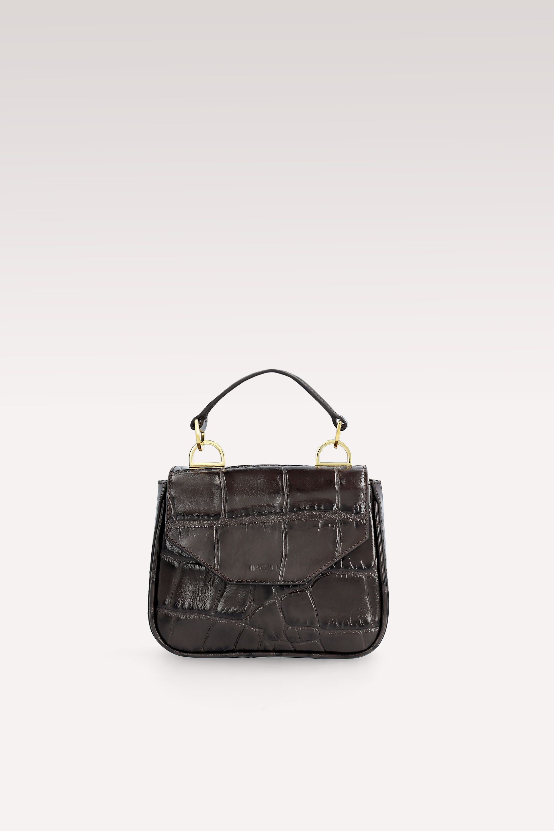 MINI BORSA MILLY BROWN IN PELLE STAMPATA COCCO
