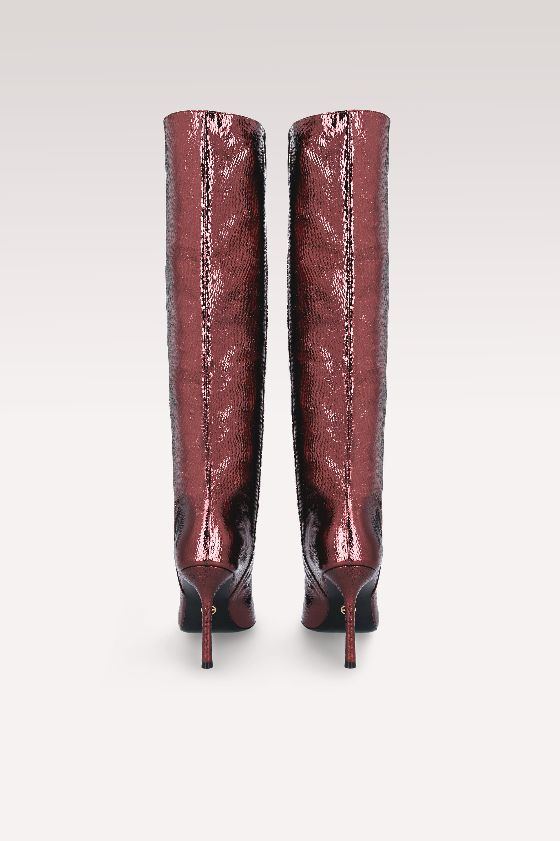 STIVALI IN PELLE GOFFRATA MINI VIPER ABA TUBO 01 WINE