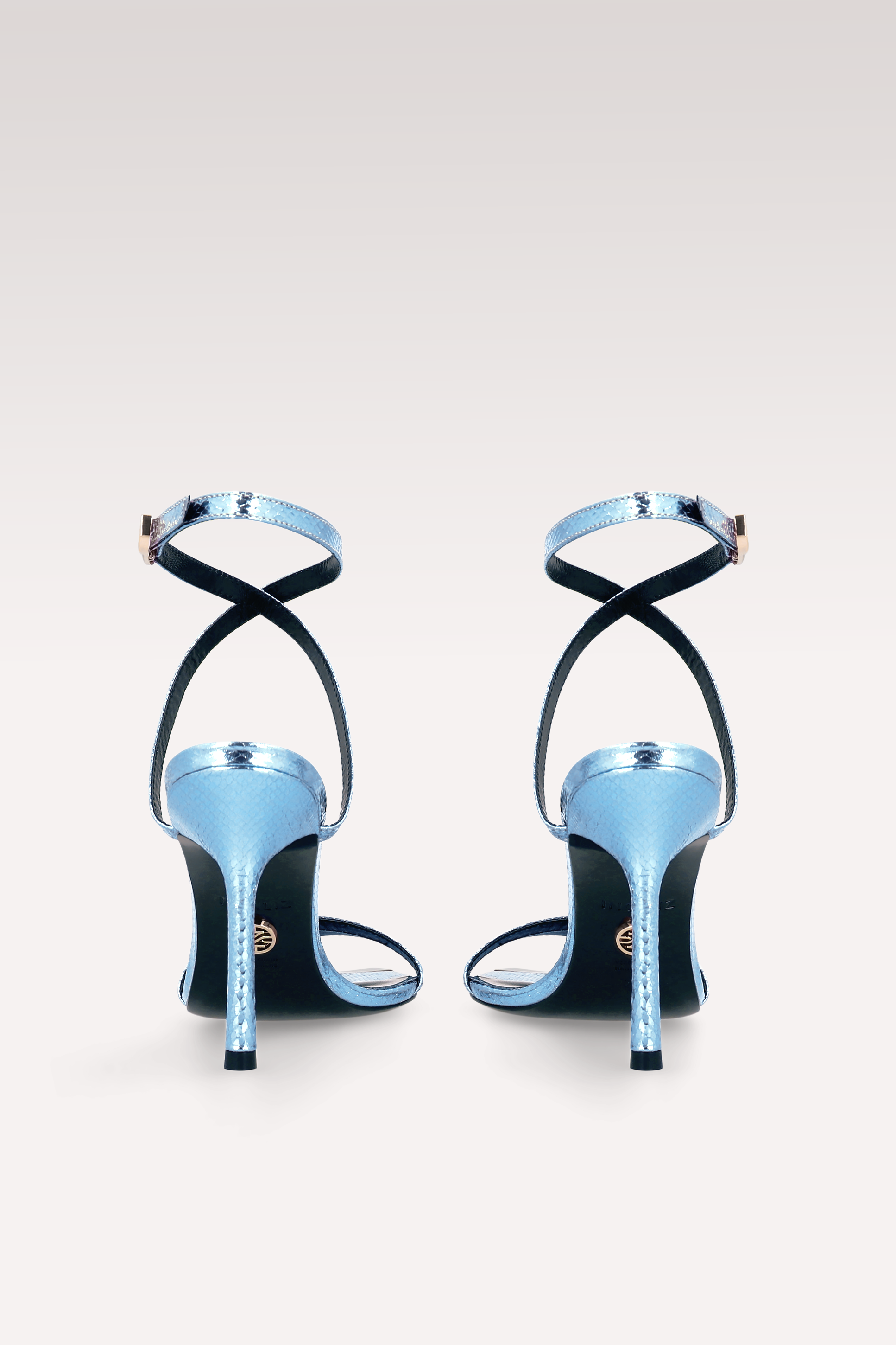 SANDALI ANNY 10 MINI VIPER MIRROR IN PELLE CELESTE