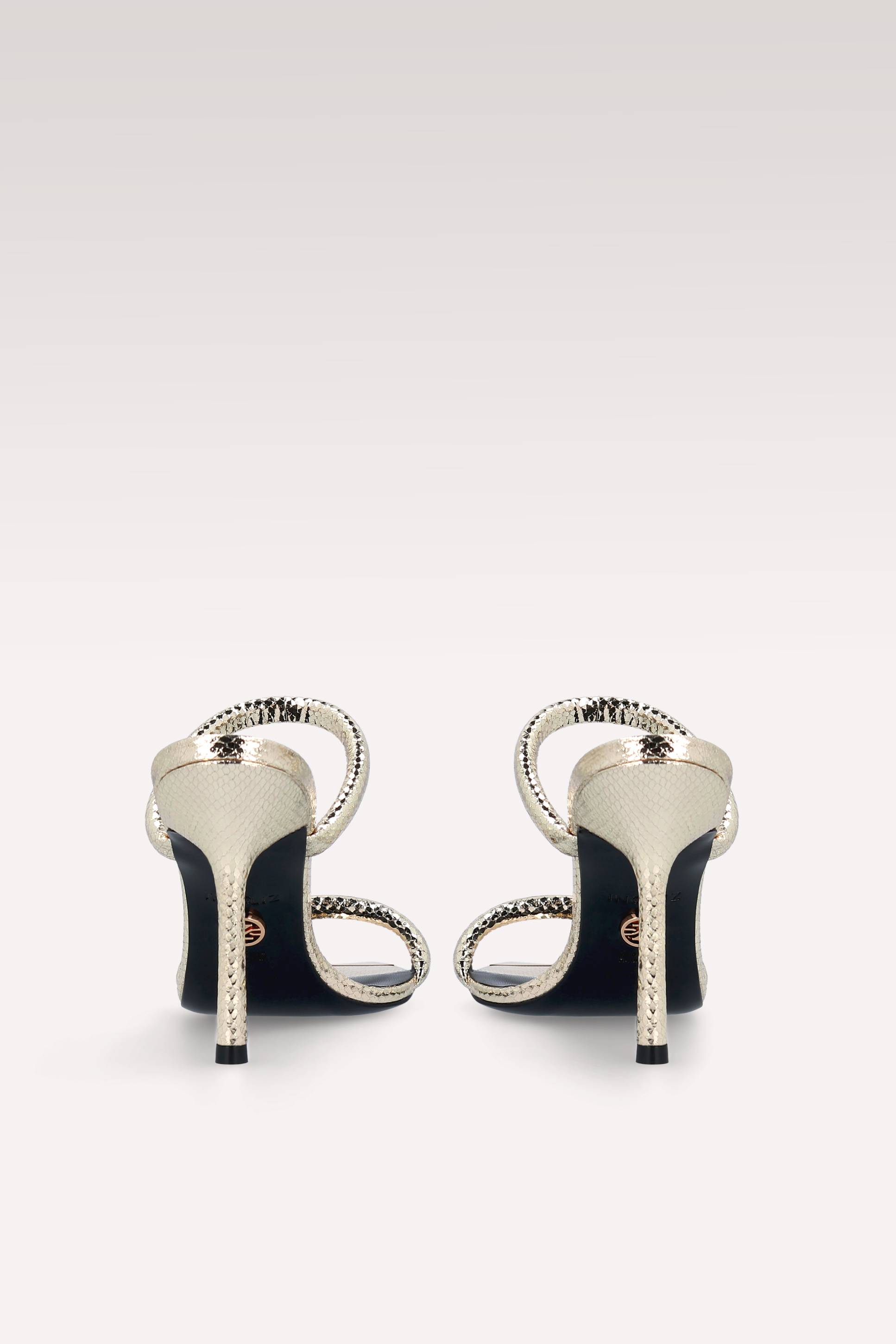 ANNY 99 MINI VIPER MIRROR MULES IN PELLE PLATINO