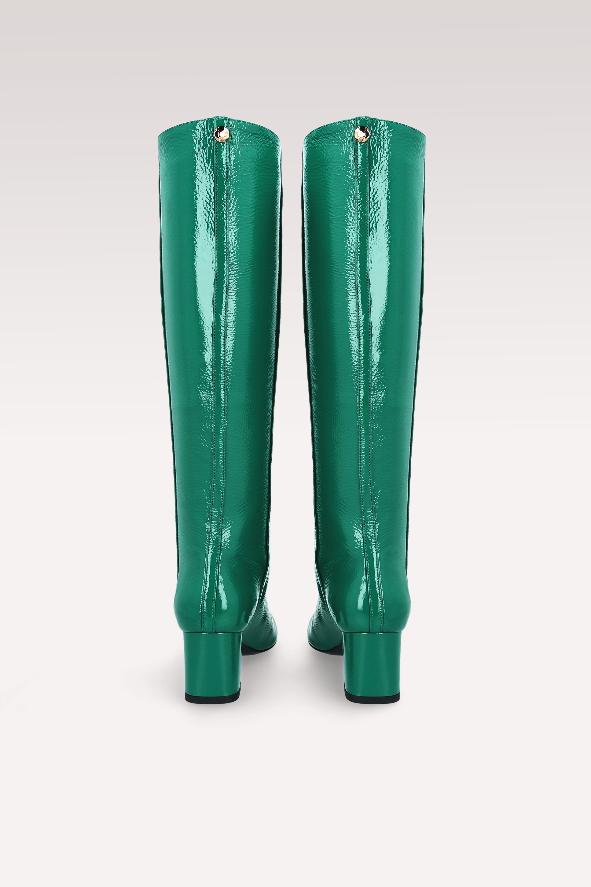 STIVALI DEBBY TUBO 01 IN VERNICE VERDE SCHIACCIATA