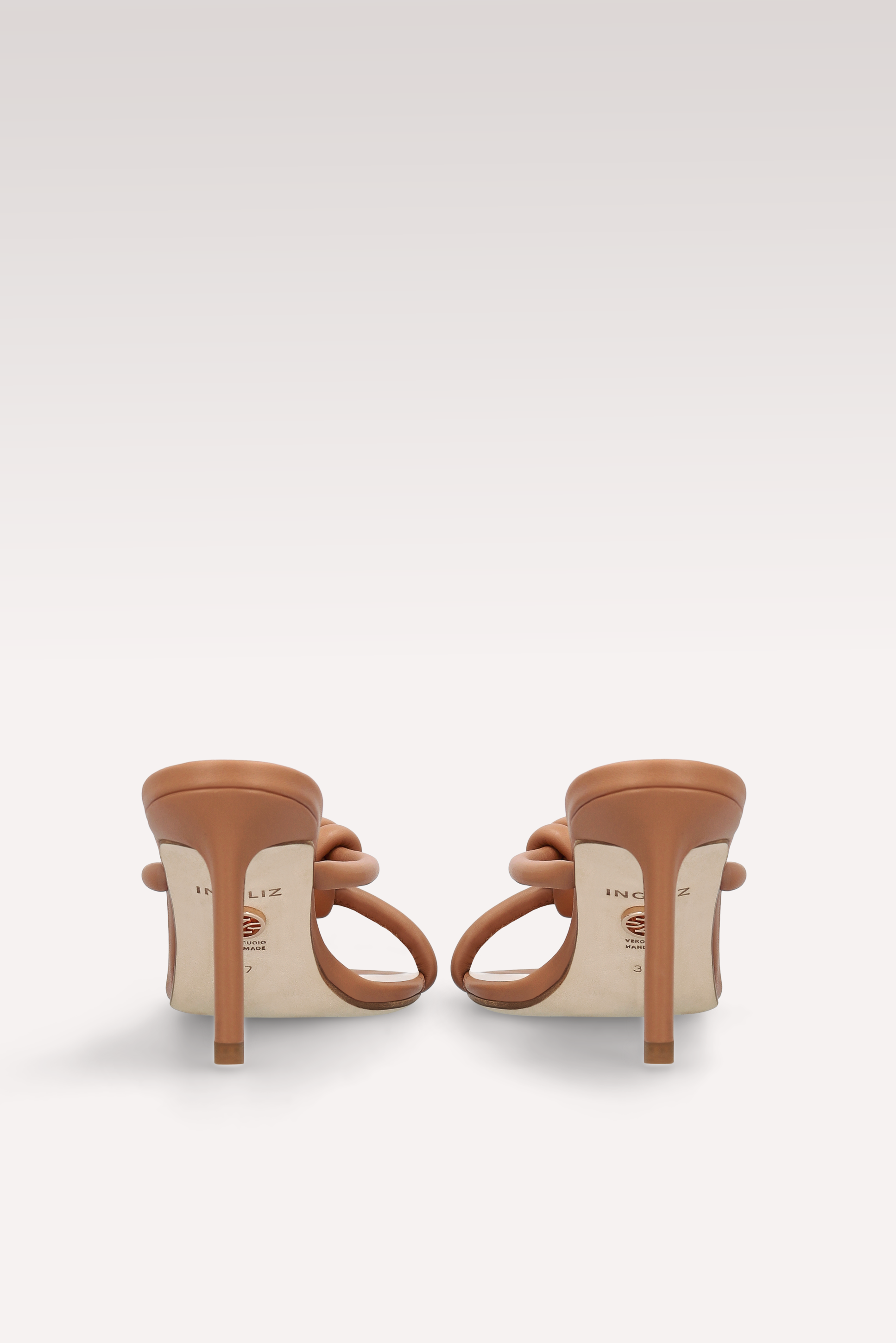 MULES HEIDI IN PELLE MARRONE
