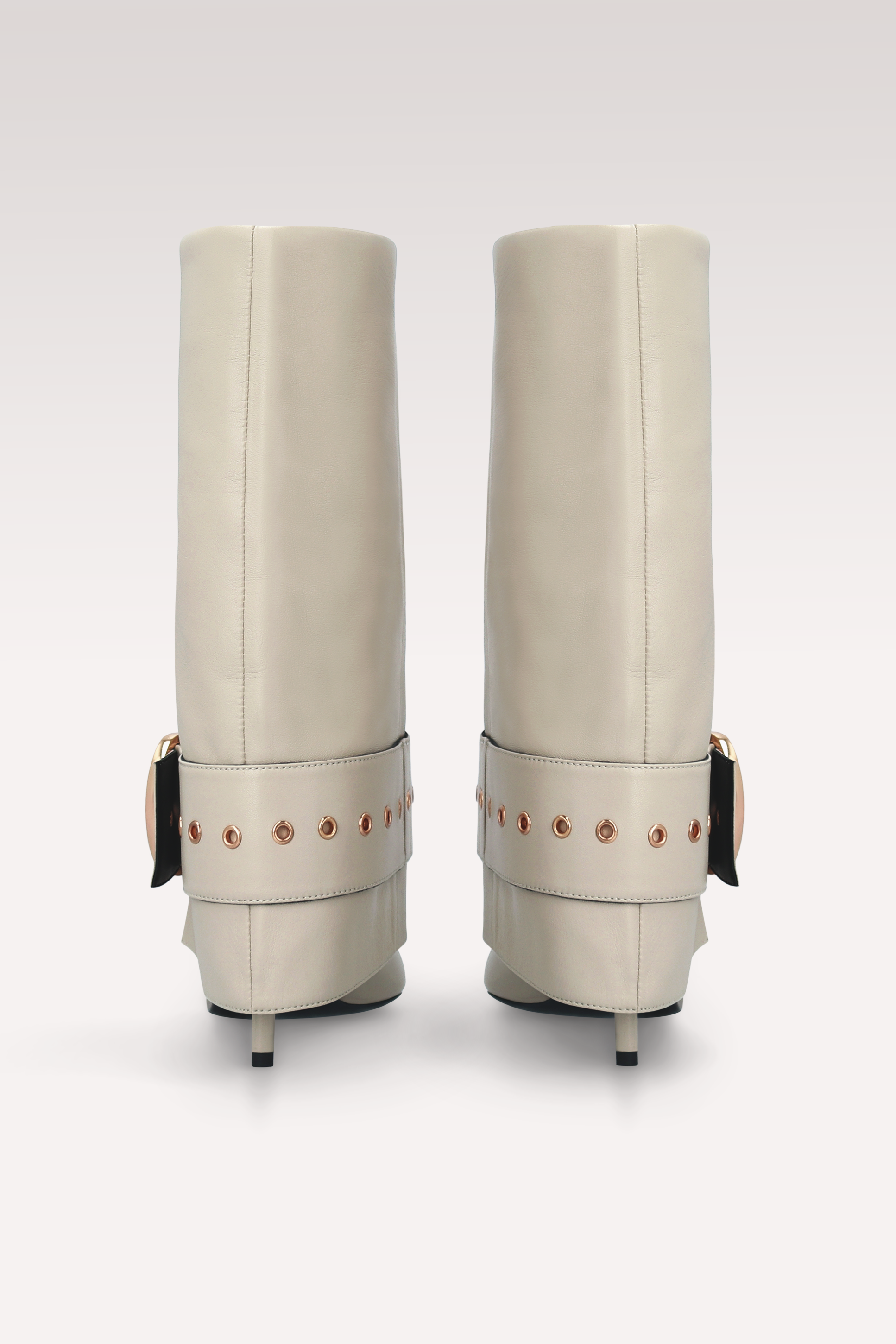 STIVALI MIA 06 BEIGE IN PELLE LISCIA
