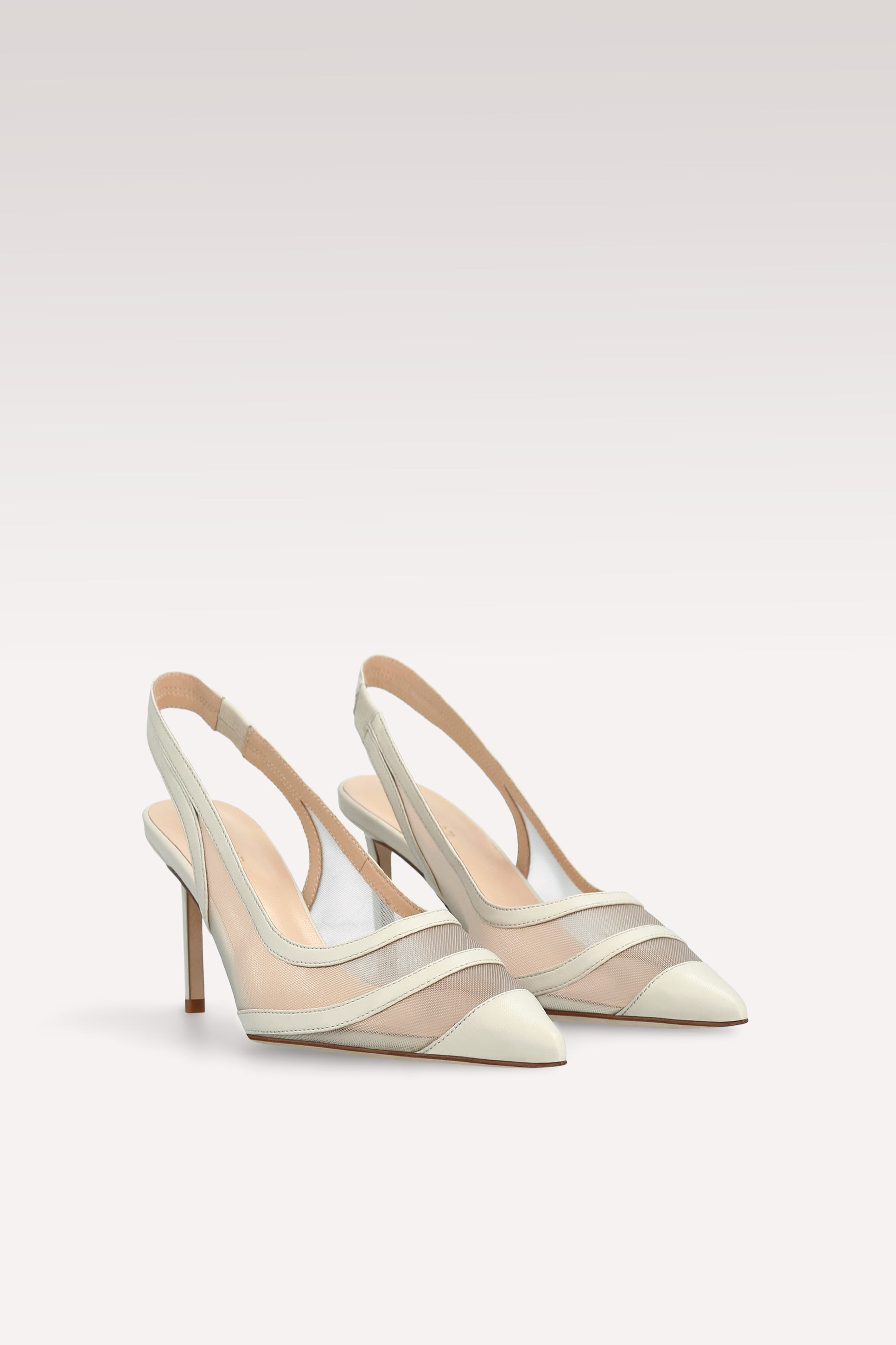 DAISY TOFU CALF NAPPA LEATHER SHOULDER BAG AND SIENNA LEATHER AND MESH PUMPS