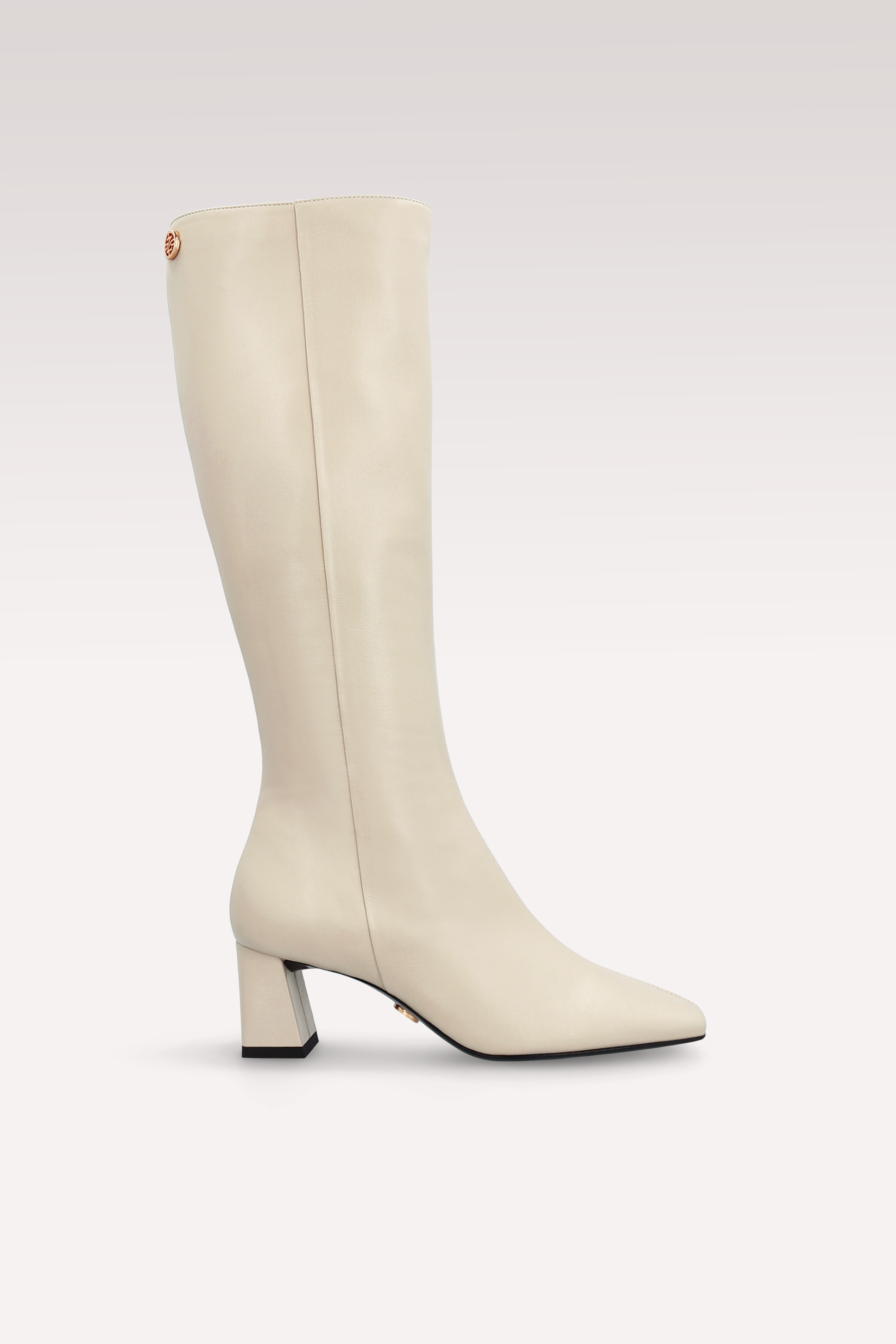 GENNY 03 STIVALI IN PELLE LISCIA BEIGE