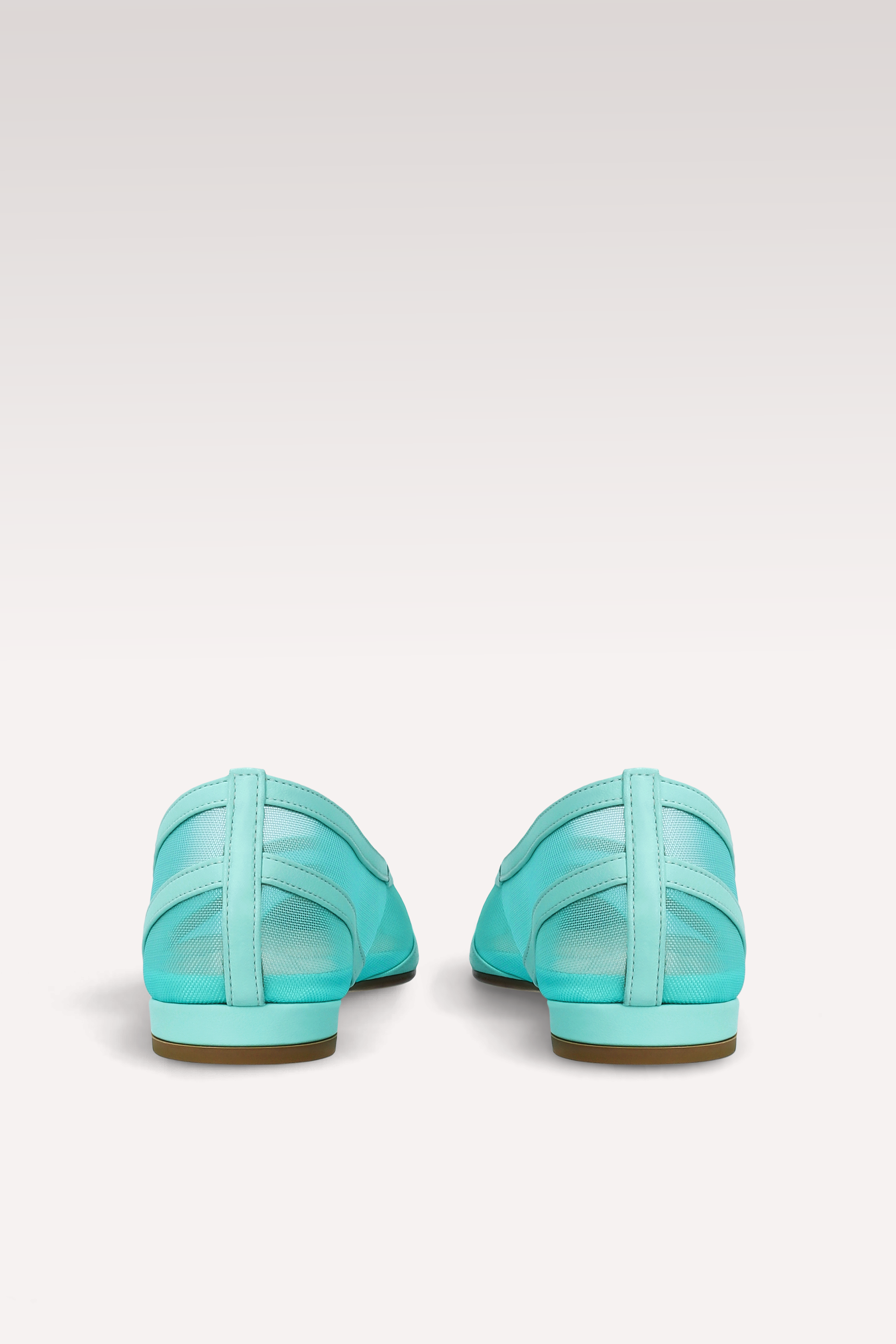 BALLERINE MAYA IN PELLE E RETE VERDE GHIACCIO