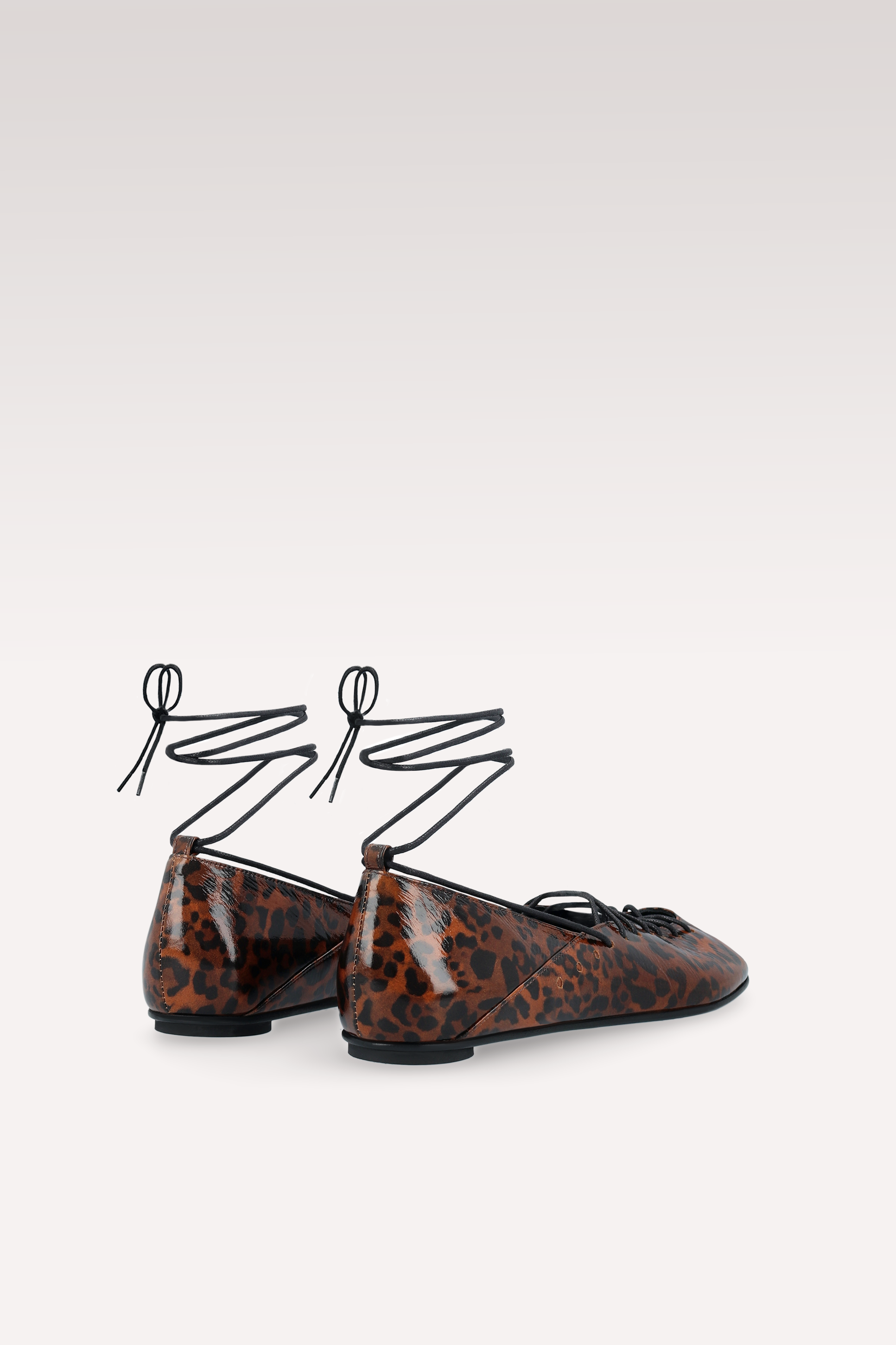 BALLERINE IN PELLE STAMPA LEOPARDATA MARRONE PALOMA
