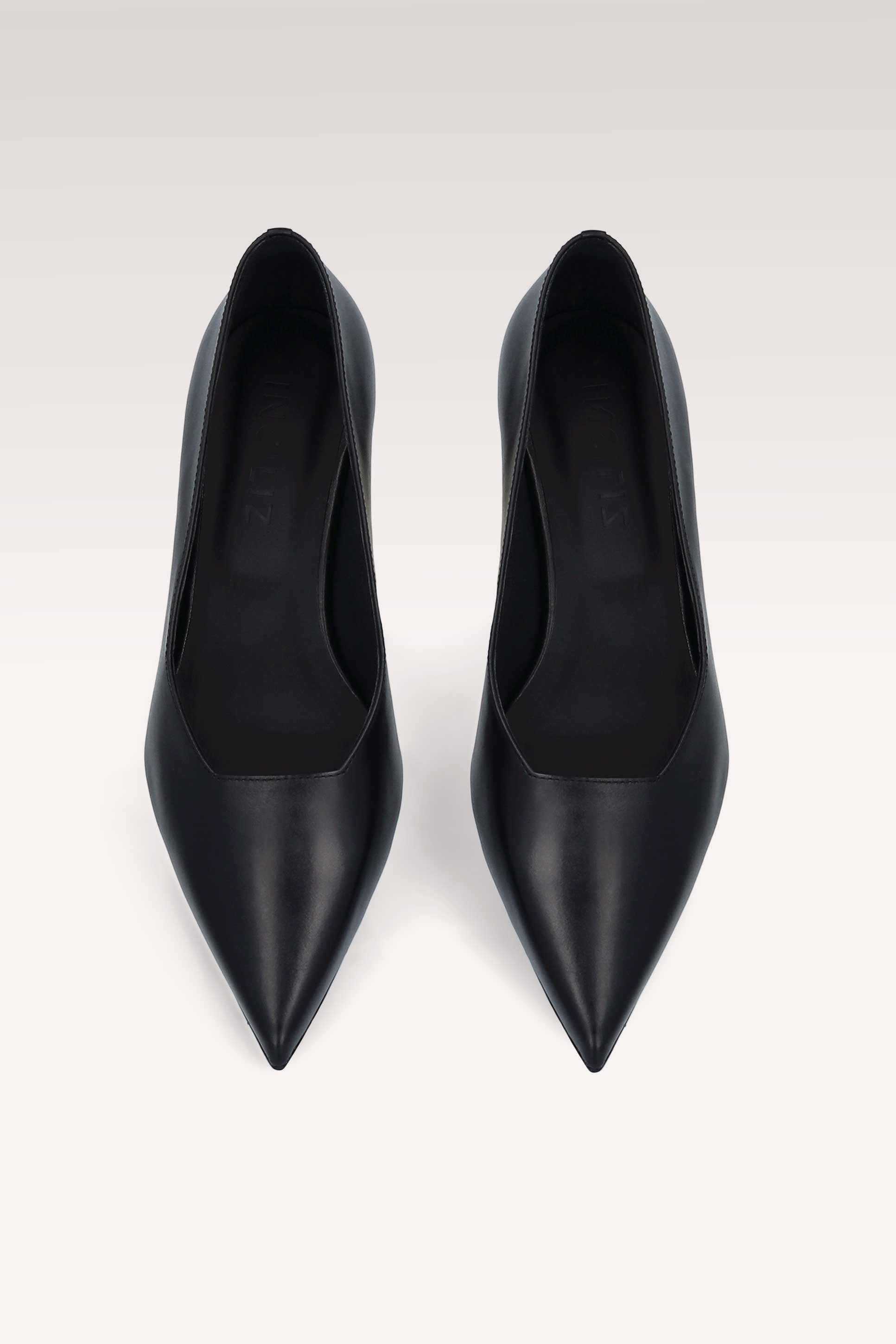 DÉCOLLETÉ OLIVIA IN PELLE NAPPA NERA