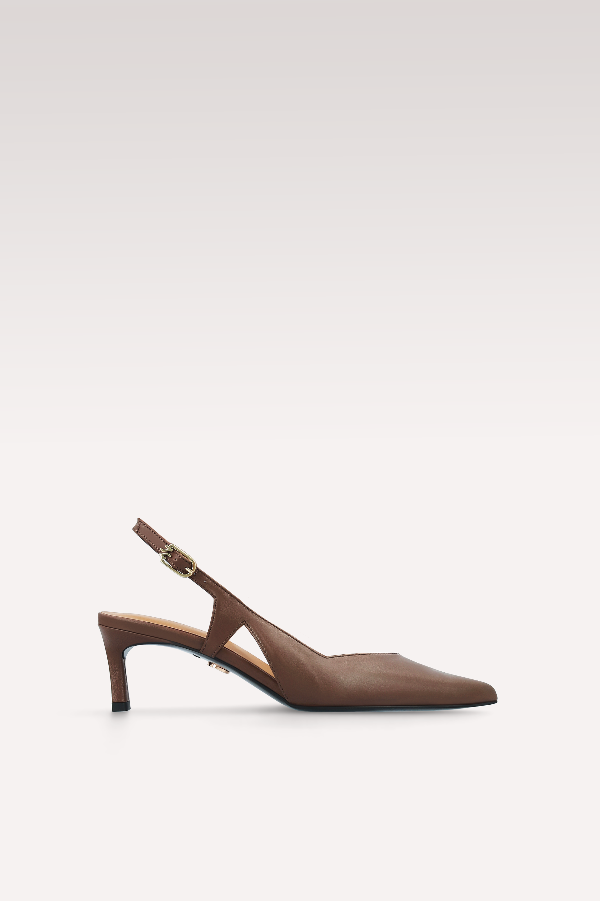 DÉCOLLETÉ CON CINTURINO IN PELLE STAMPA LEOPARDATA MARRONE ORCHIDEA