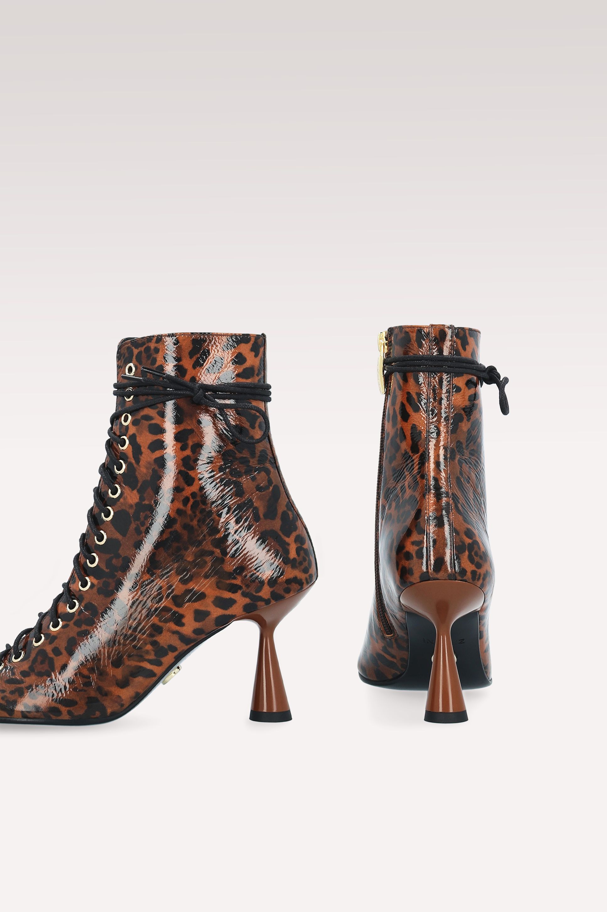 STIVALETTI IN PELLE CON STAMPA LEOPARDATA ZOE BROWN