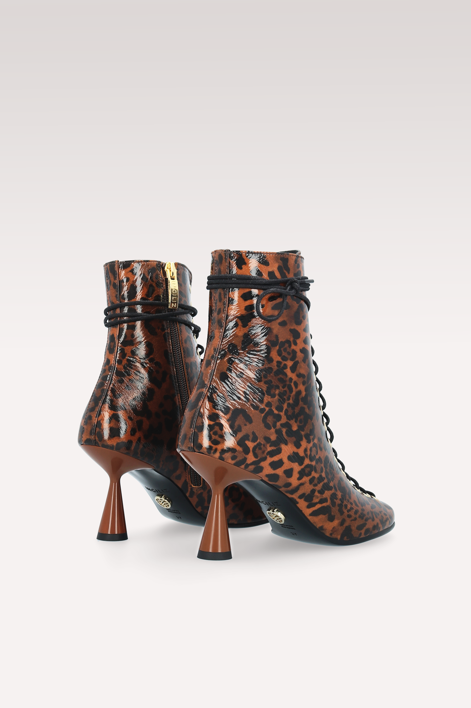 STIVALETTI IN PELLE CON STAMPA LEOPARDATA ZOE BROWN