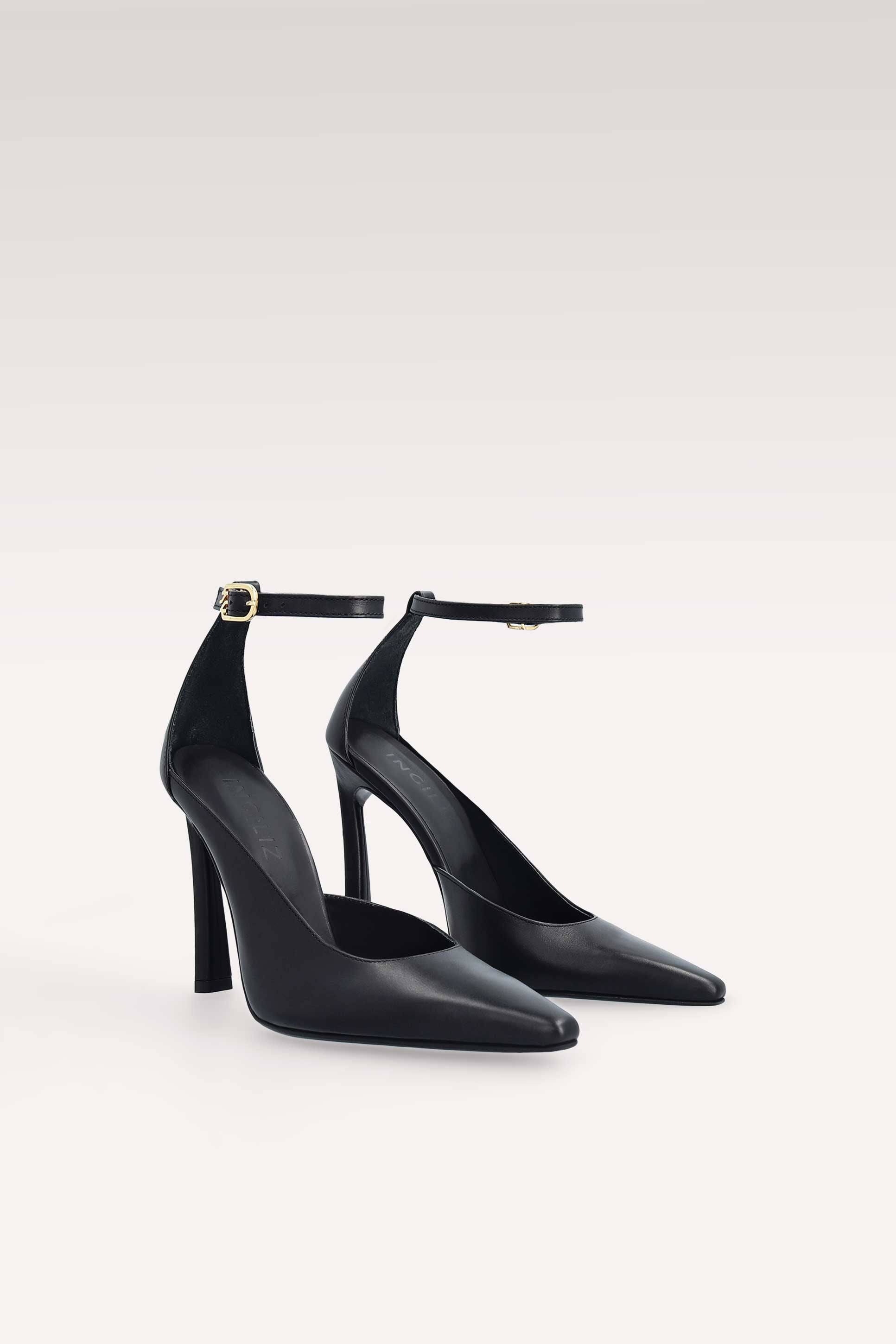 NORA BLACK NAPPA LEATHER PUMPS, COLETTE CROSSBODY BAG AND KENNIE REVERSABLE BELT