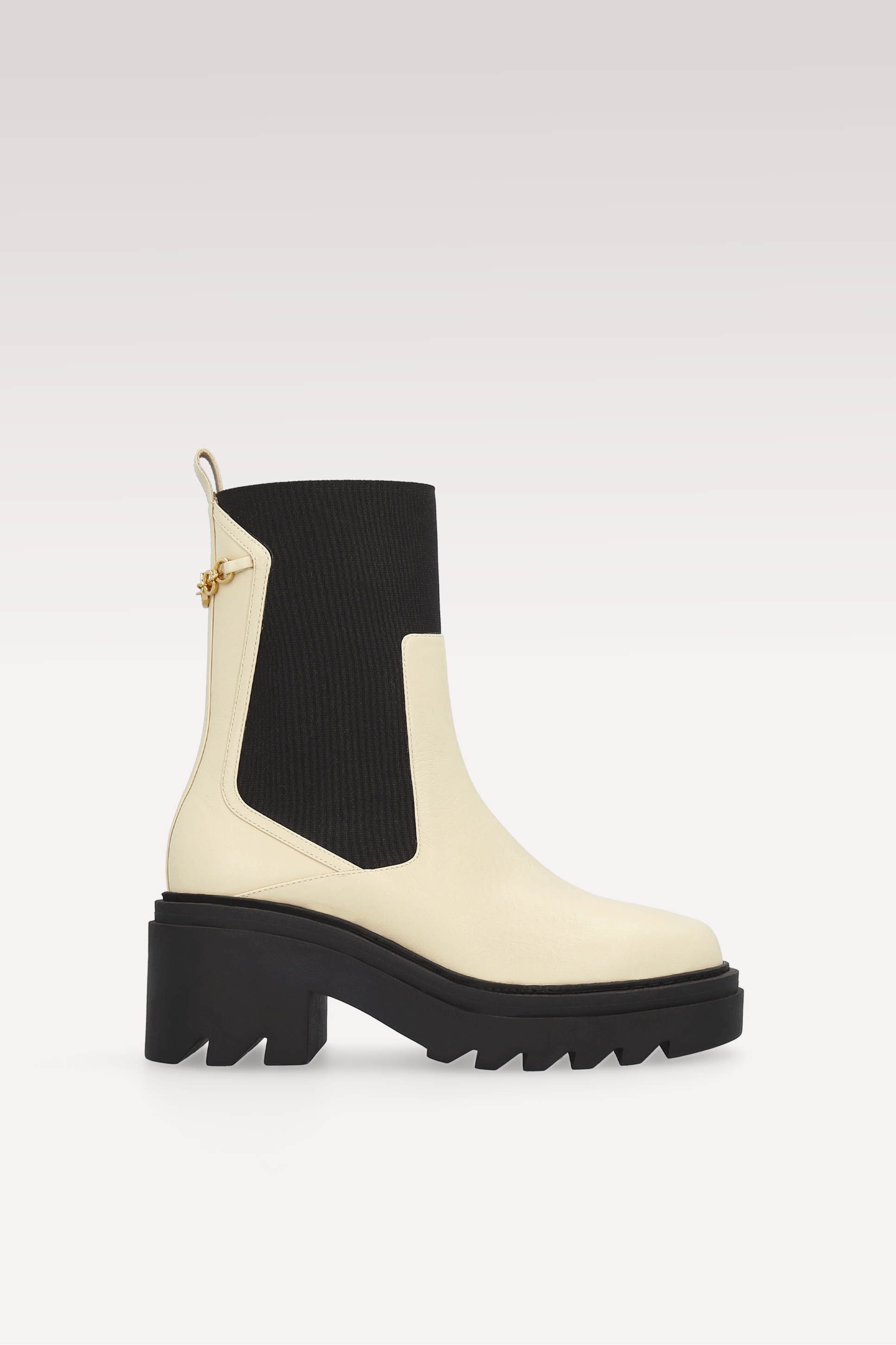 STIVALETTI IN PELLE NAPPA VERA TOFU