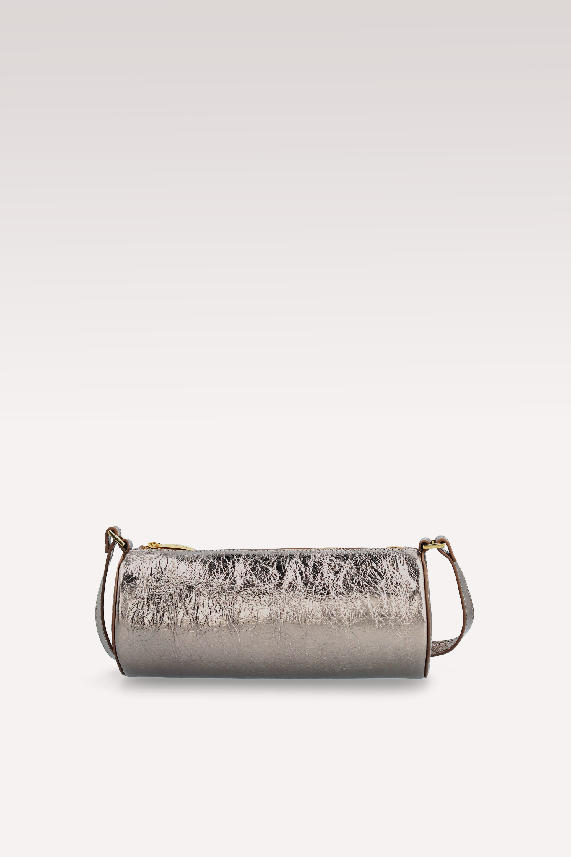 FIONA BRASS METALLIC WRINKLED LEATHER CROSSBODY BAG