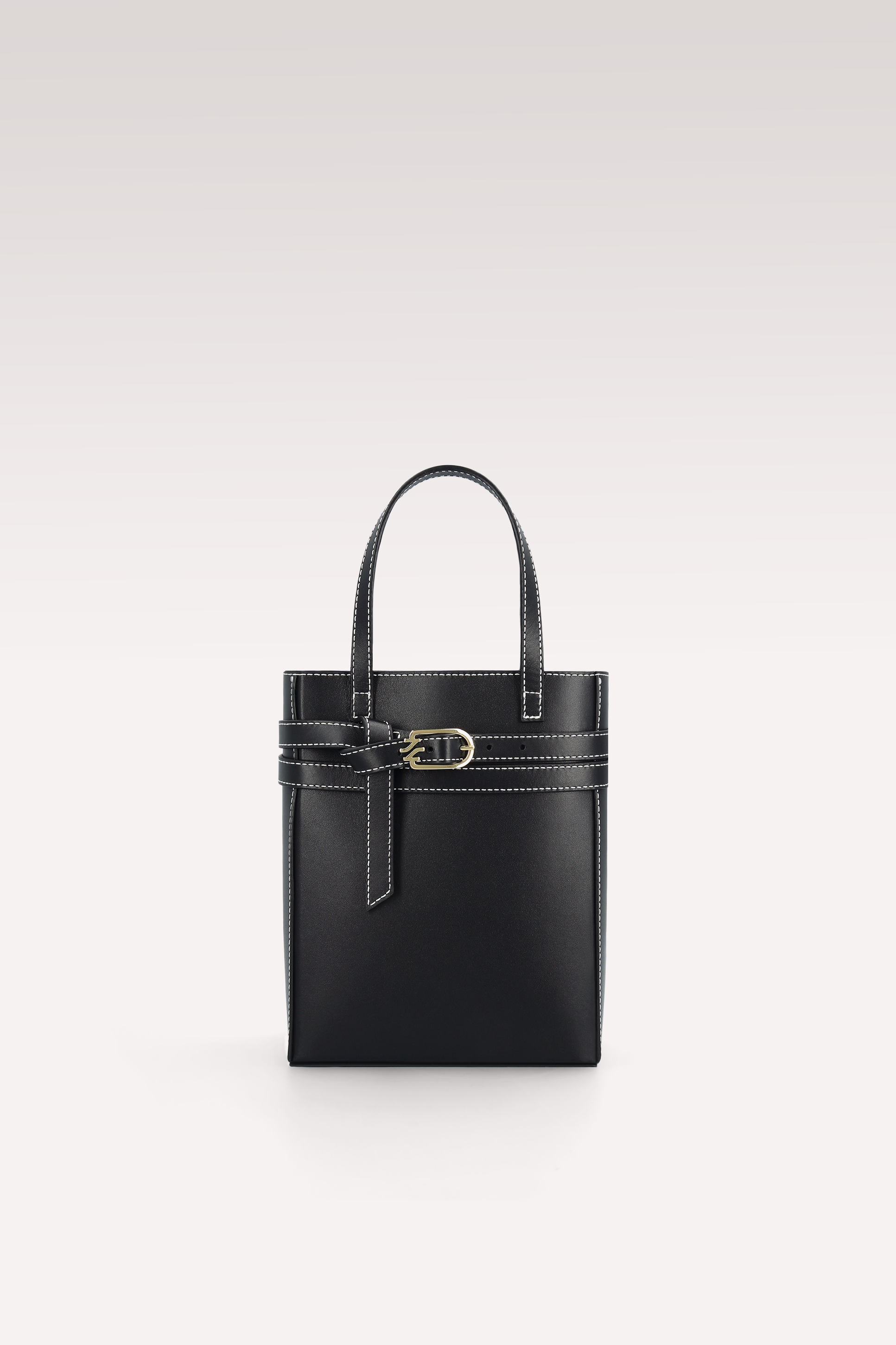 MERYL PUMPS AND CARRIE BLACK LEATHER CROSSBODY BAG WITH WHITE STITCHING