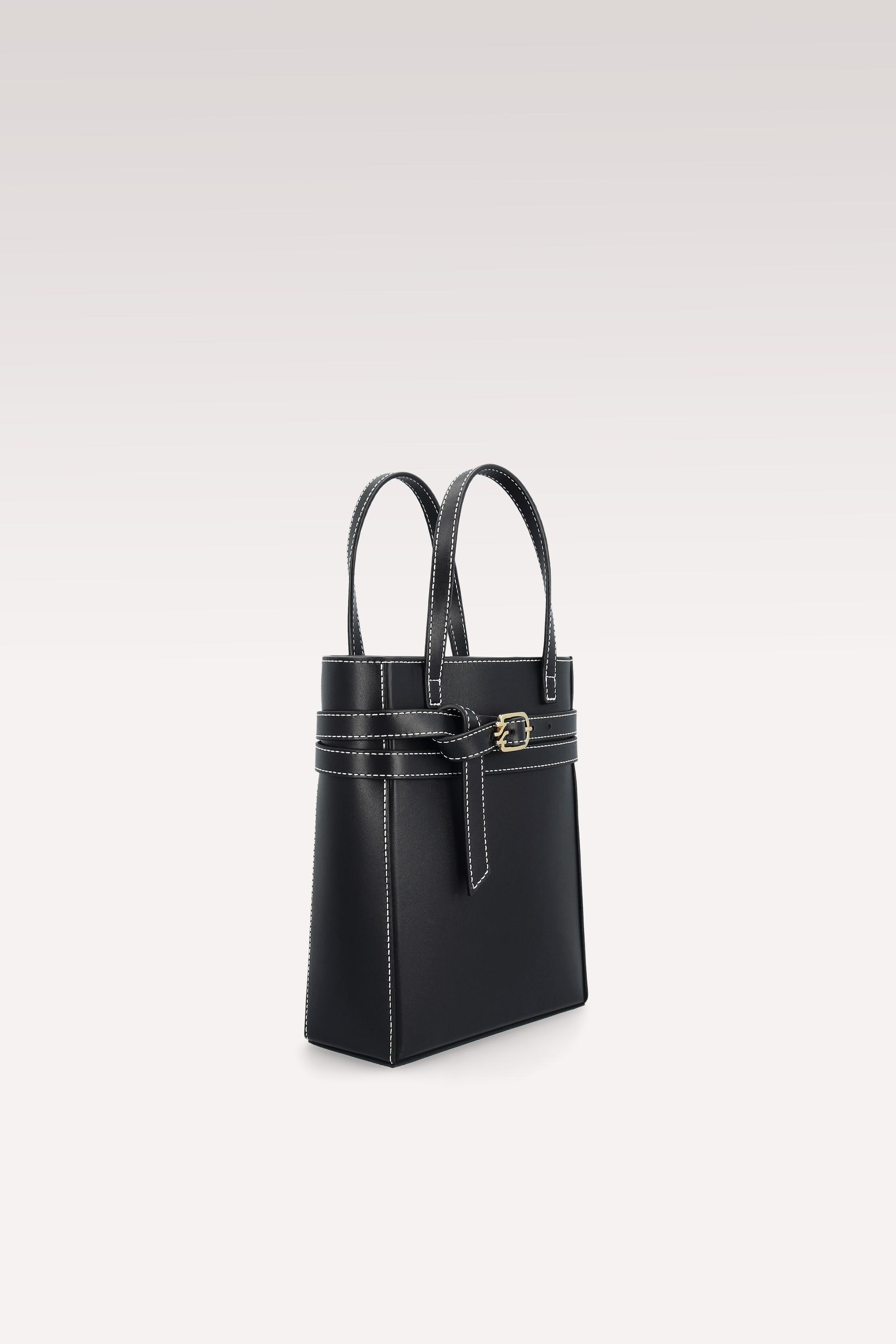 MERYL PUMPS AND CARRIE BLACK LEATHER CROSSBODY BAG WITH WHITE STITCHING