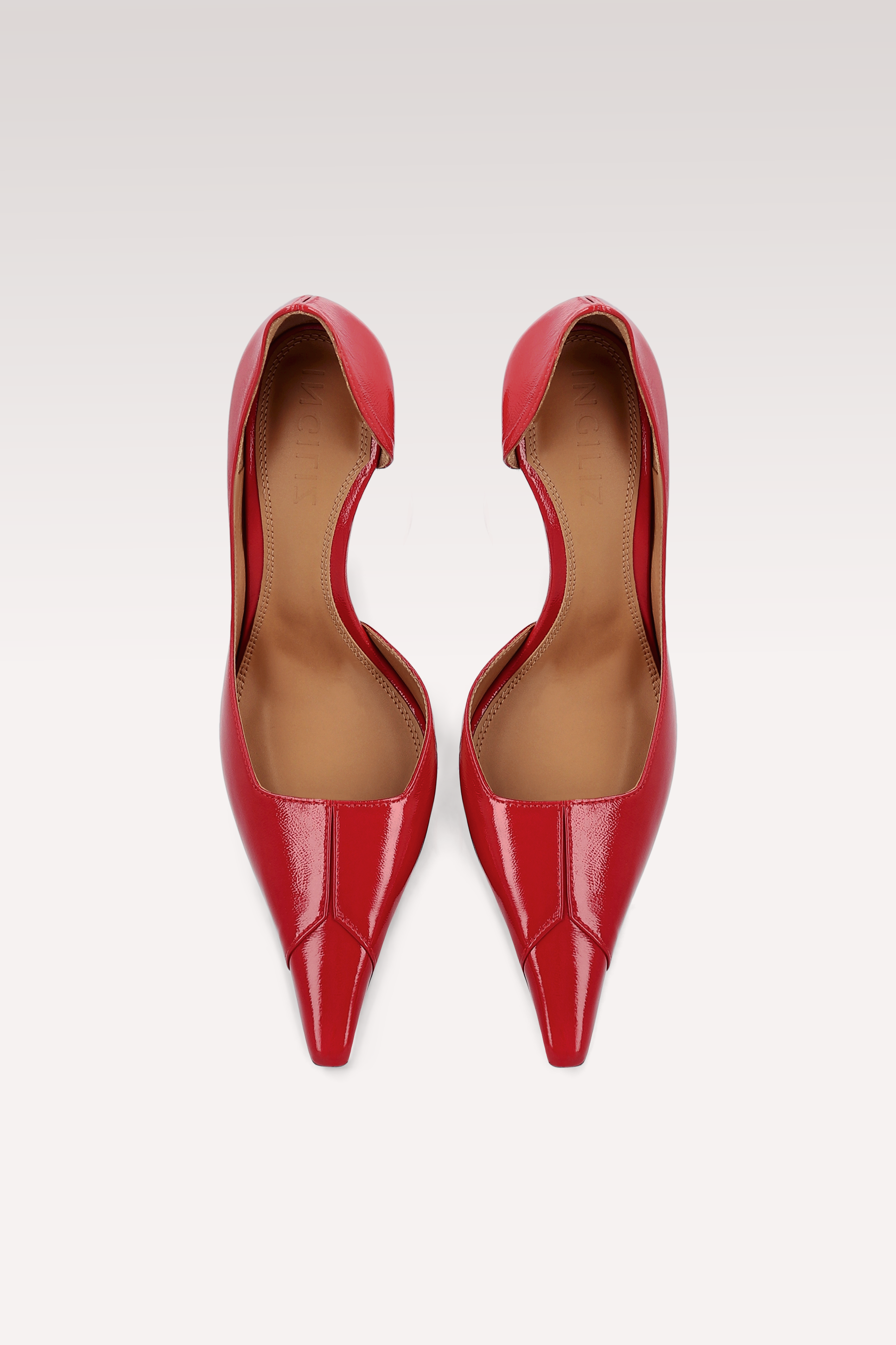 VESPER CHERRY LEATHER PUMPS