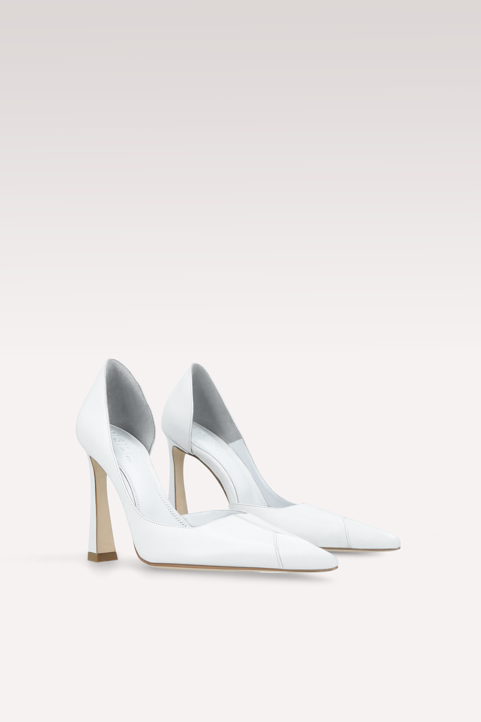 VESPER PORCELAIN WHITE LEATHER PUMPS