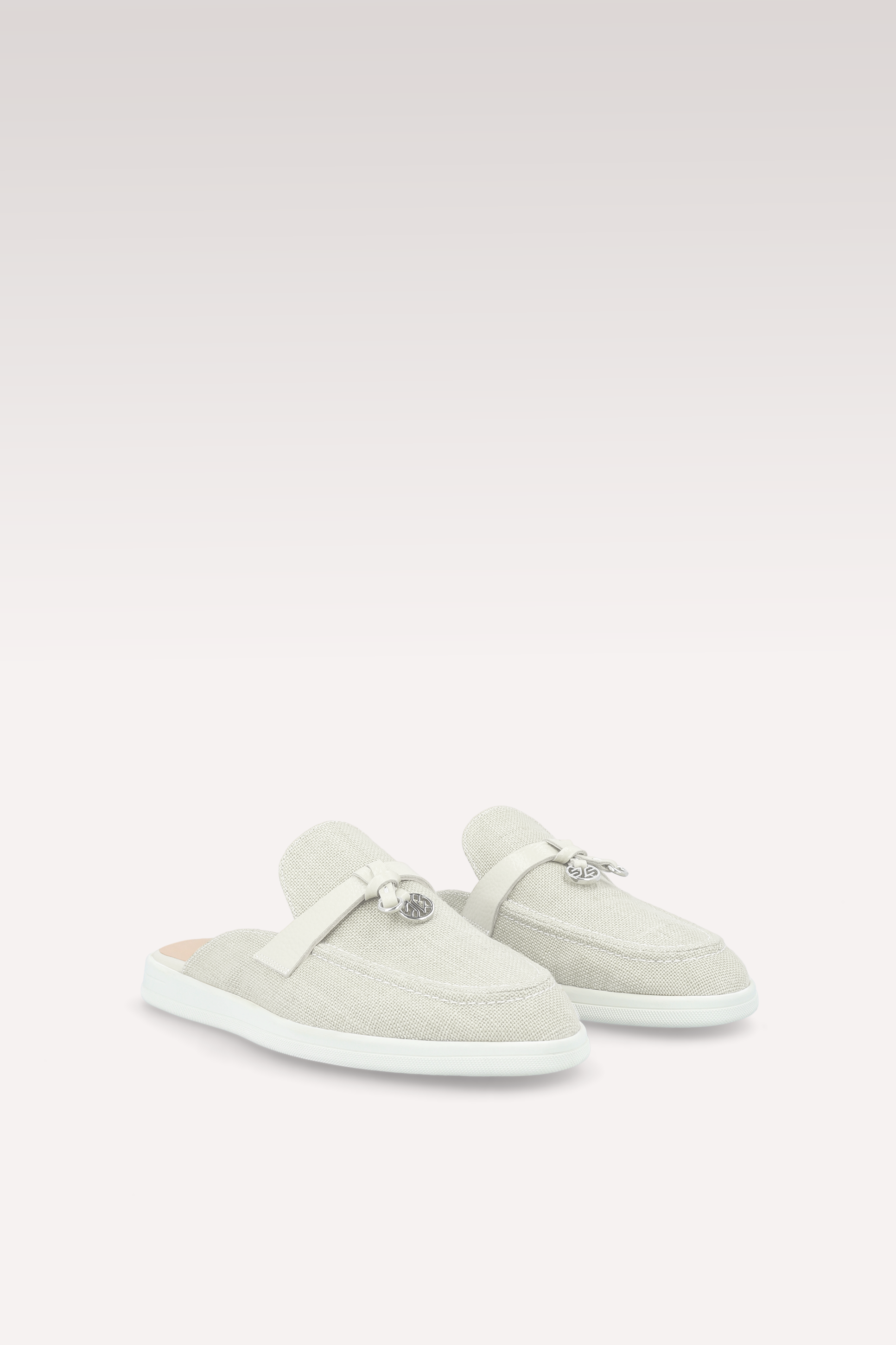 ECLAT OFF WHITE LINEN MULES