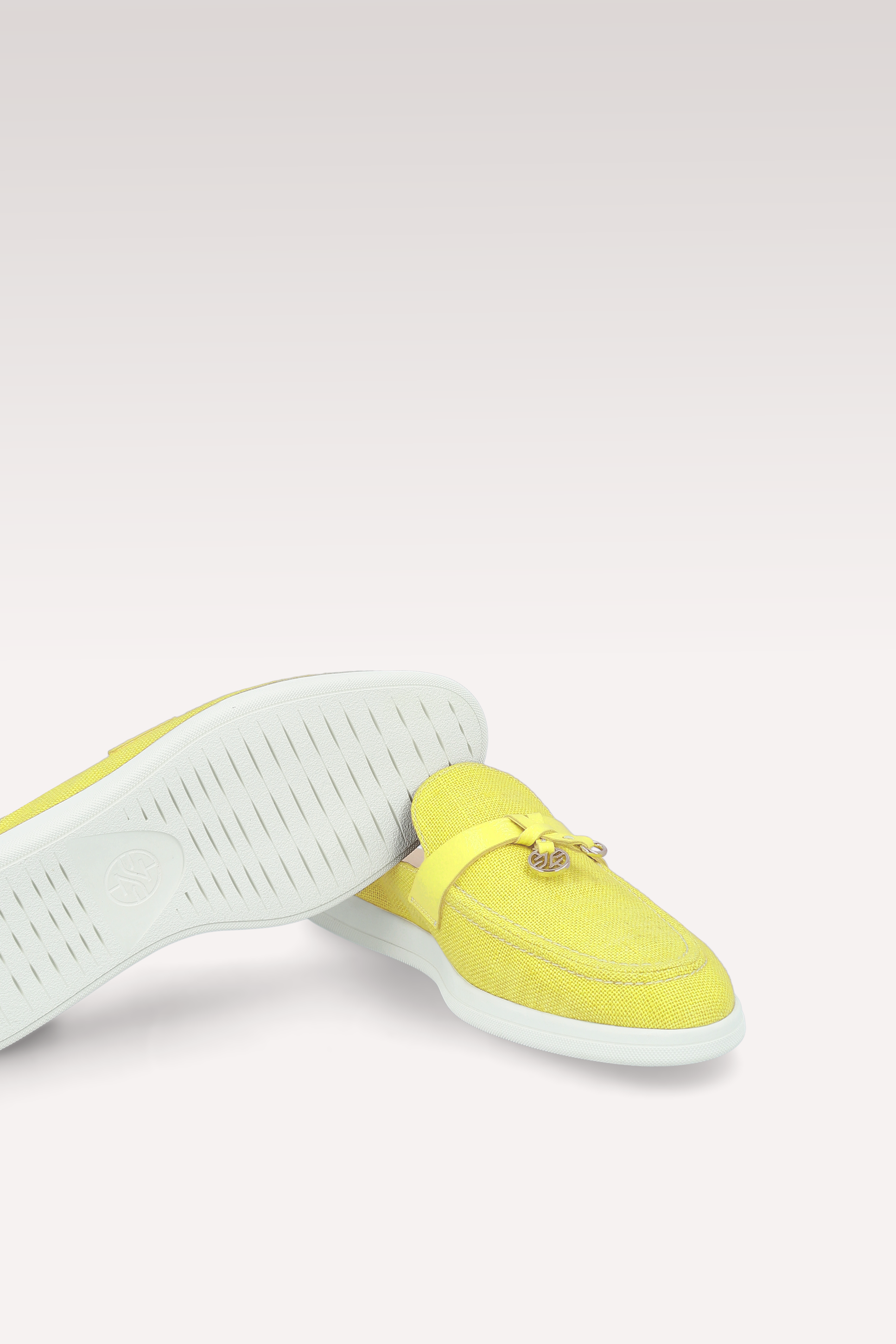 ECLAT YELLOW LINEN MULES
