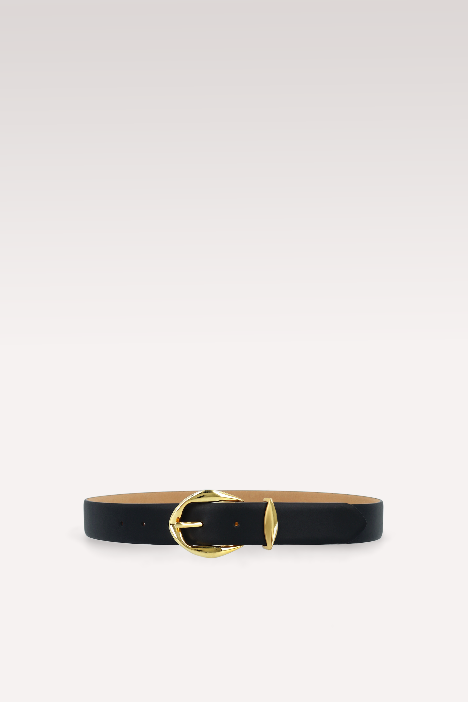 CINTURA SERAFINE IN PELLE NERA 30 MM