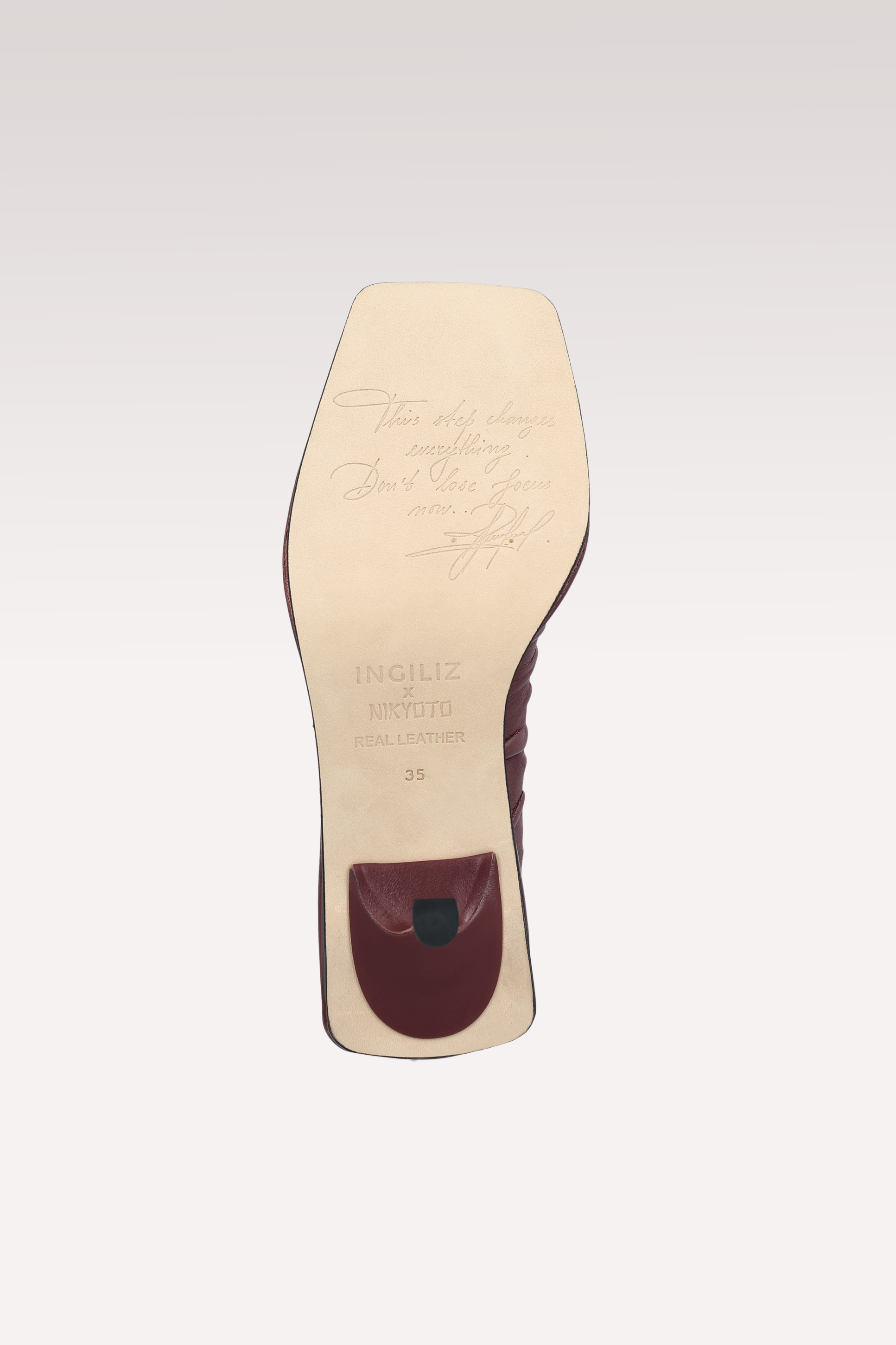 KA BORDEAUX SOFT NAPPA LEATHER PUMPS