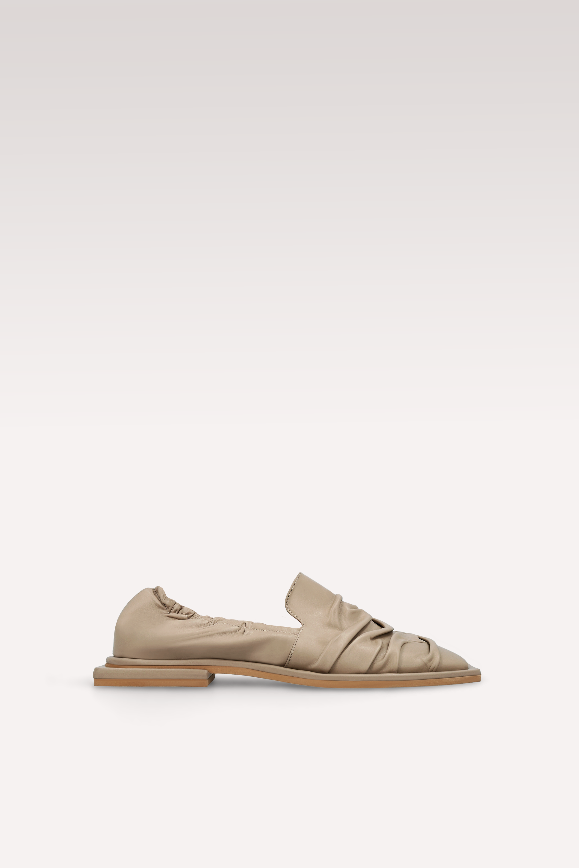 GETA TAUPE LEATHER LOAFERS