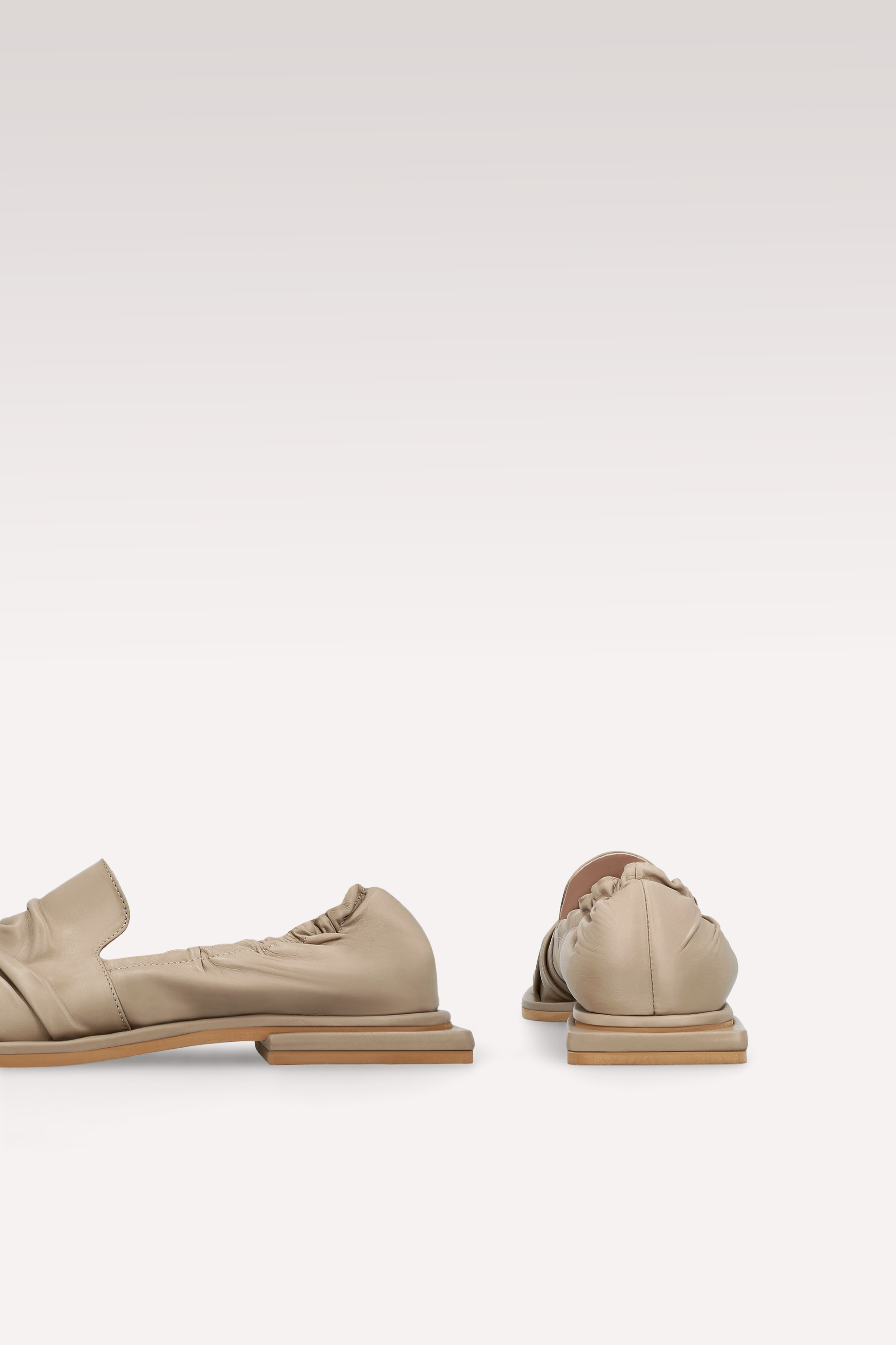 GETA TAUPE LEATHER LOAFERS