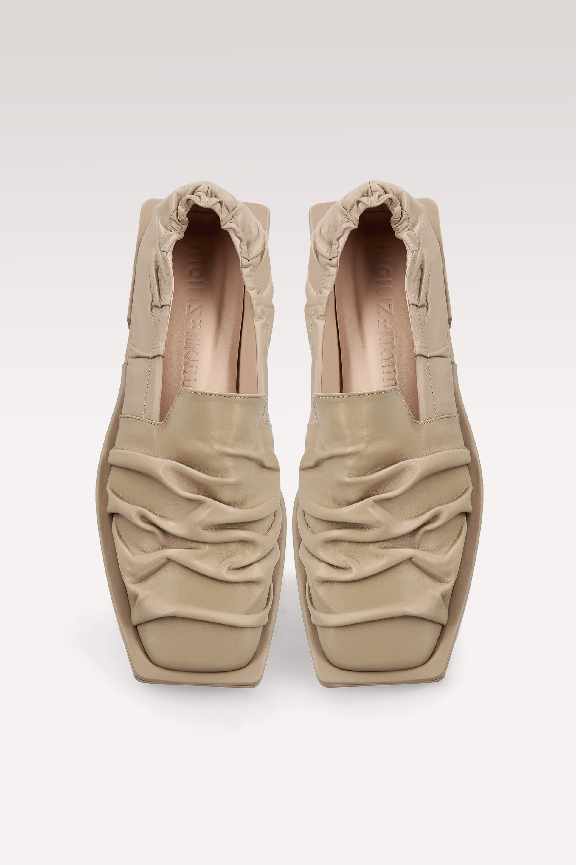 GETA TAUPE LEATHER LOAFERS