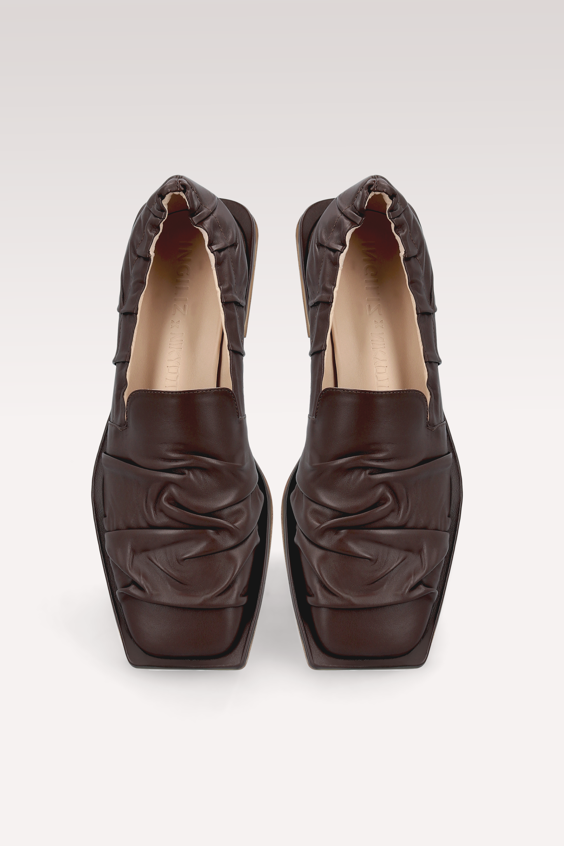 GETA CHOCOLATE BROWN LEATHER LOAFERS