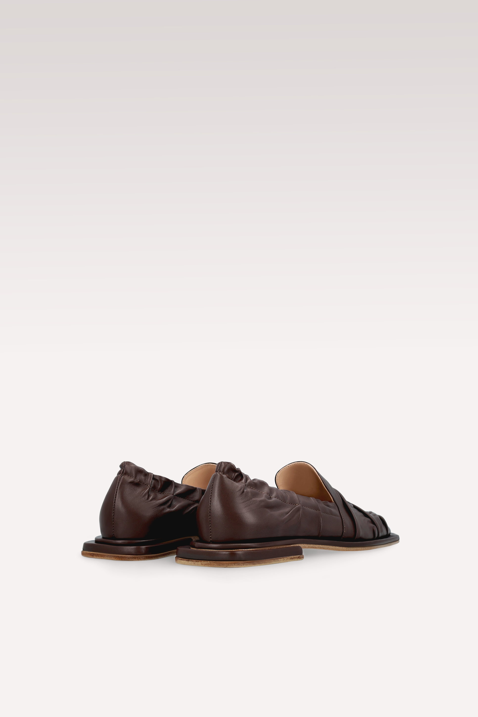 GETA CHOCOLATE BROWN LEATHER LOAFERS