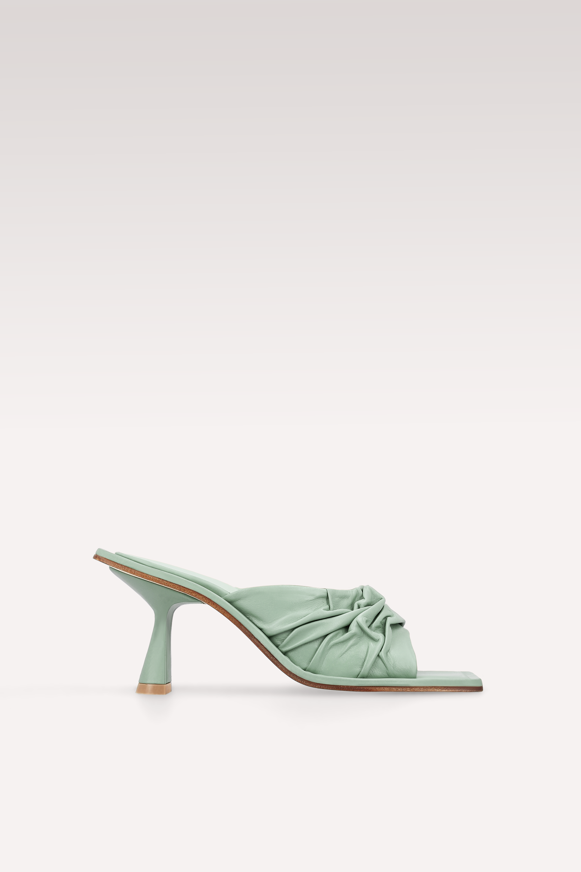 ZORI MINT LEATHER MULES