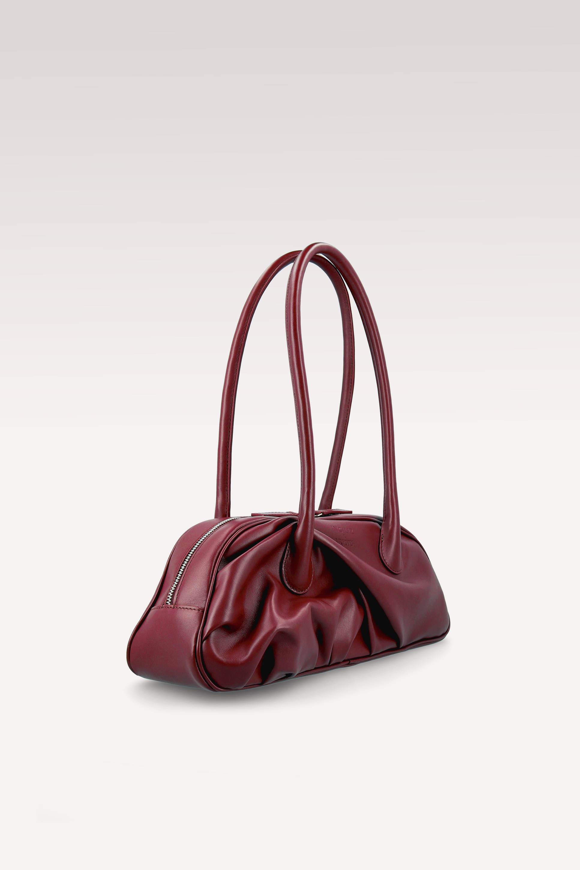 NAMI BORDEAUX NAPPA LEATHER SHOUDER BAG
