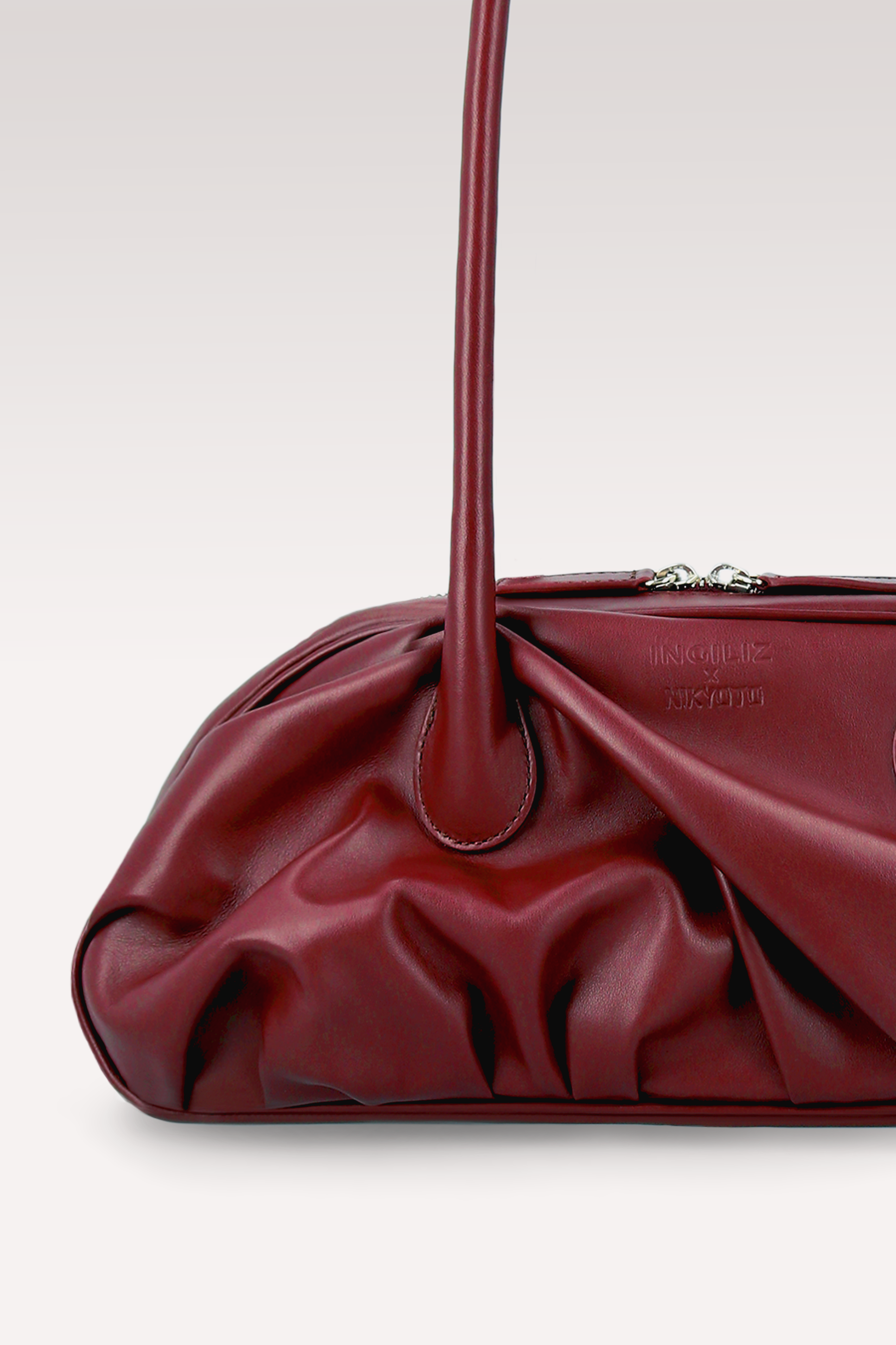 NAMI BORDEAUX NAPPA LEATHER SHOUDER BAG