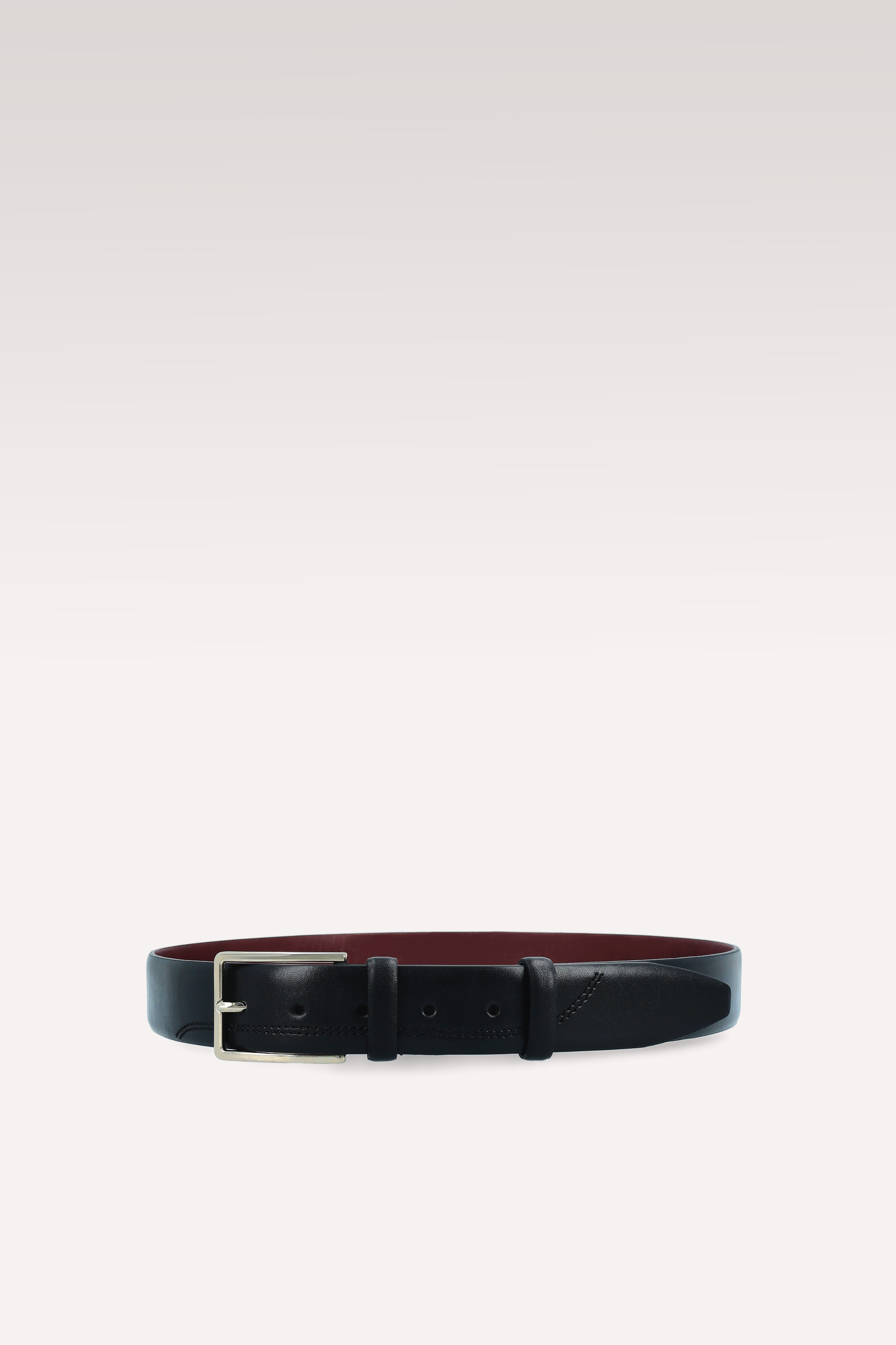 BERGAMO 01 BLACK LEATHER DERBY SHOES AND SAM LEATHER BELT