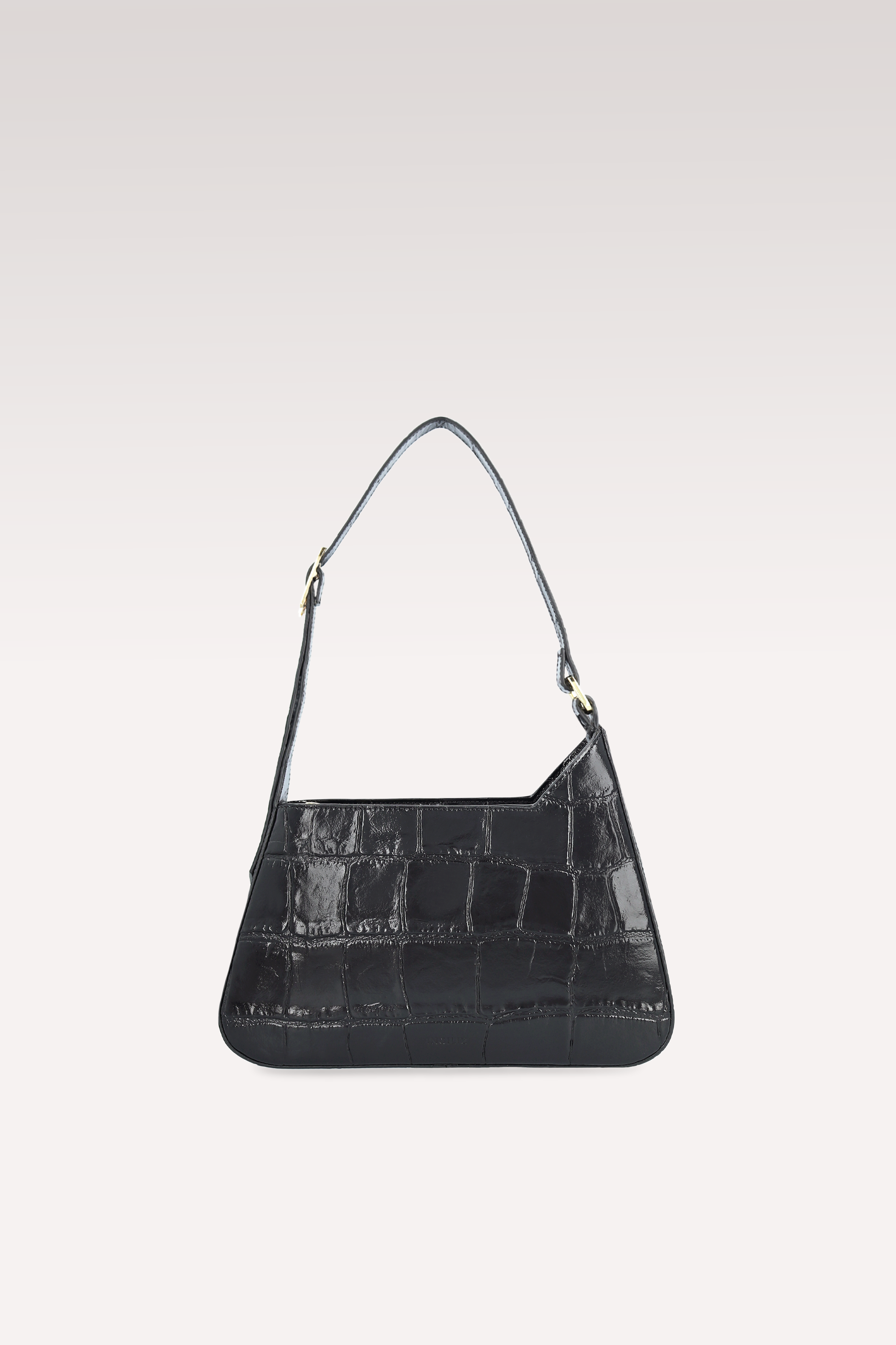 BORSA A TRACOLLA DALIA IN PELLE GOFFRATA COCCO NERO