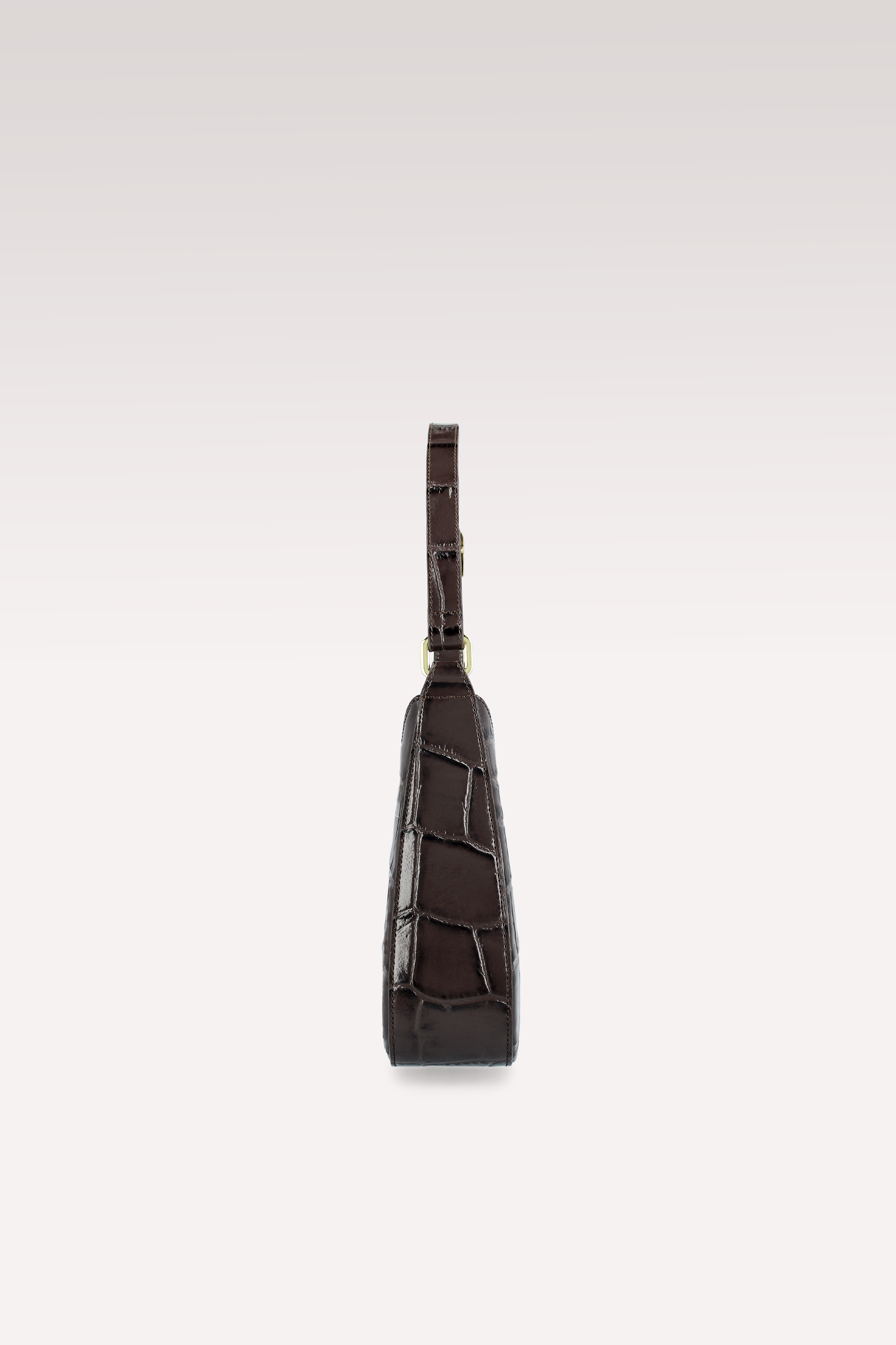 ZEUDI 02 BROWN COCCO EMBOSSED LEATHER BOOTS AND DALIA SHOULDER BAG